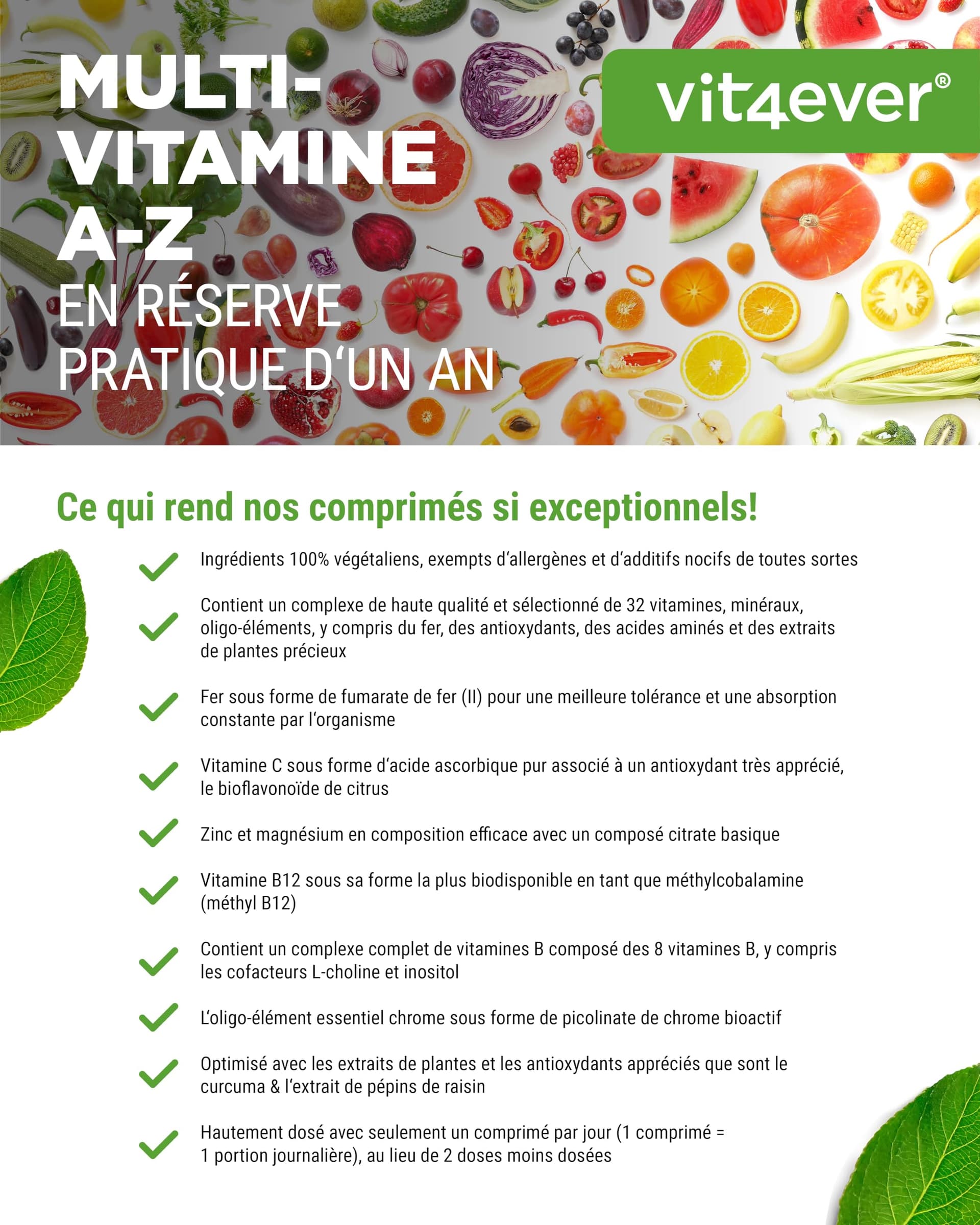 Vit4ever Multivitamin A-Z - 365 Tabletten – Bild 3