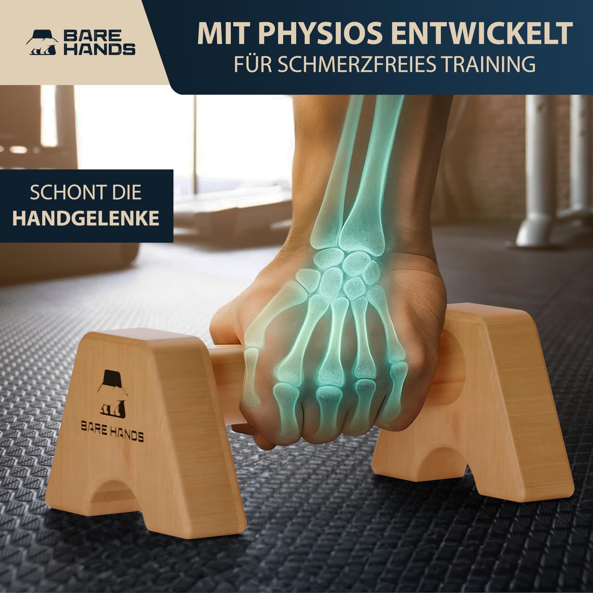BARE HANDS Liegestützgriffe aus Holz – Bild 7