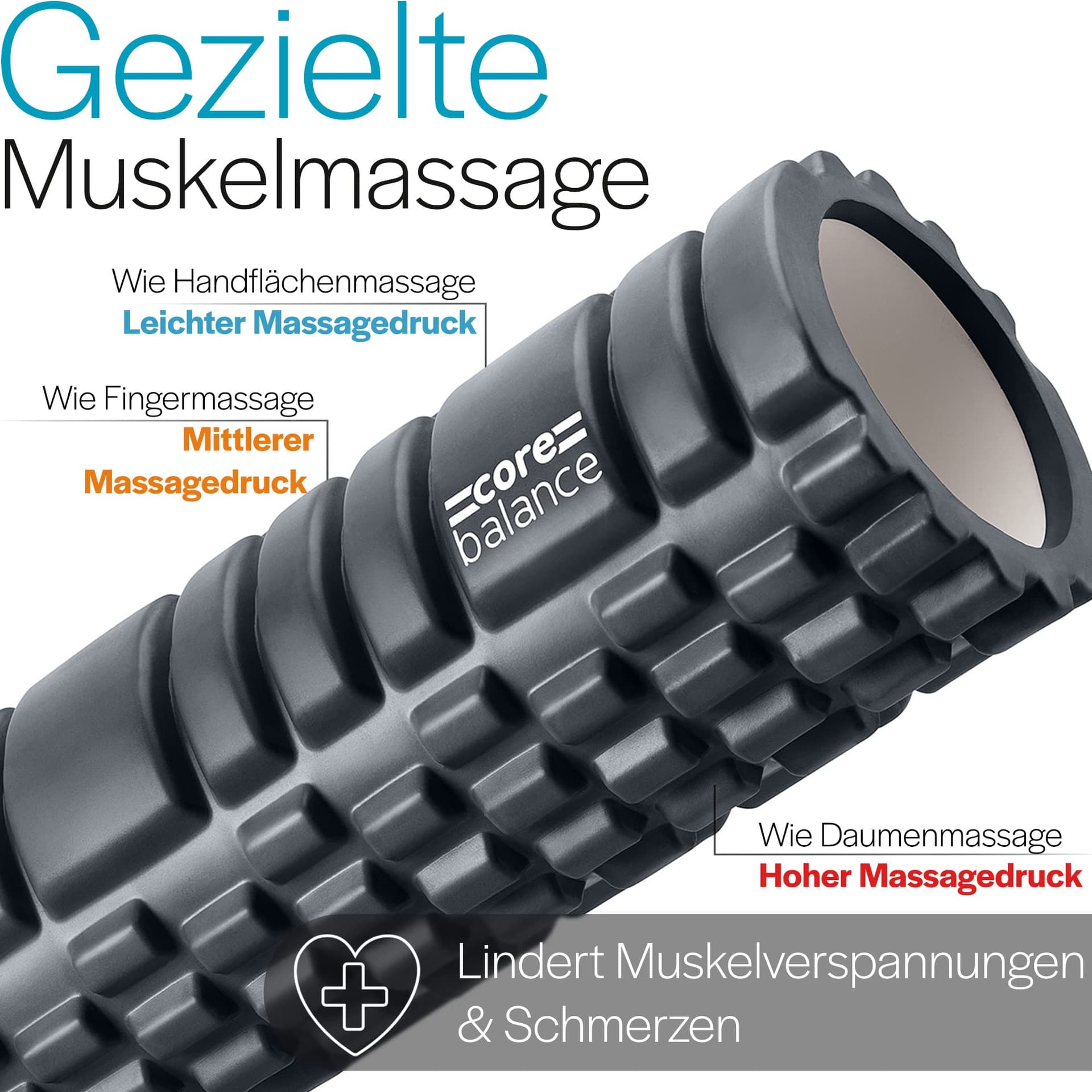 Core Balance Faszienrolle Rücken Wirbelsäule und Ganzkörper – Bild 2