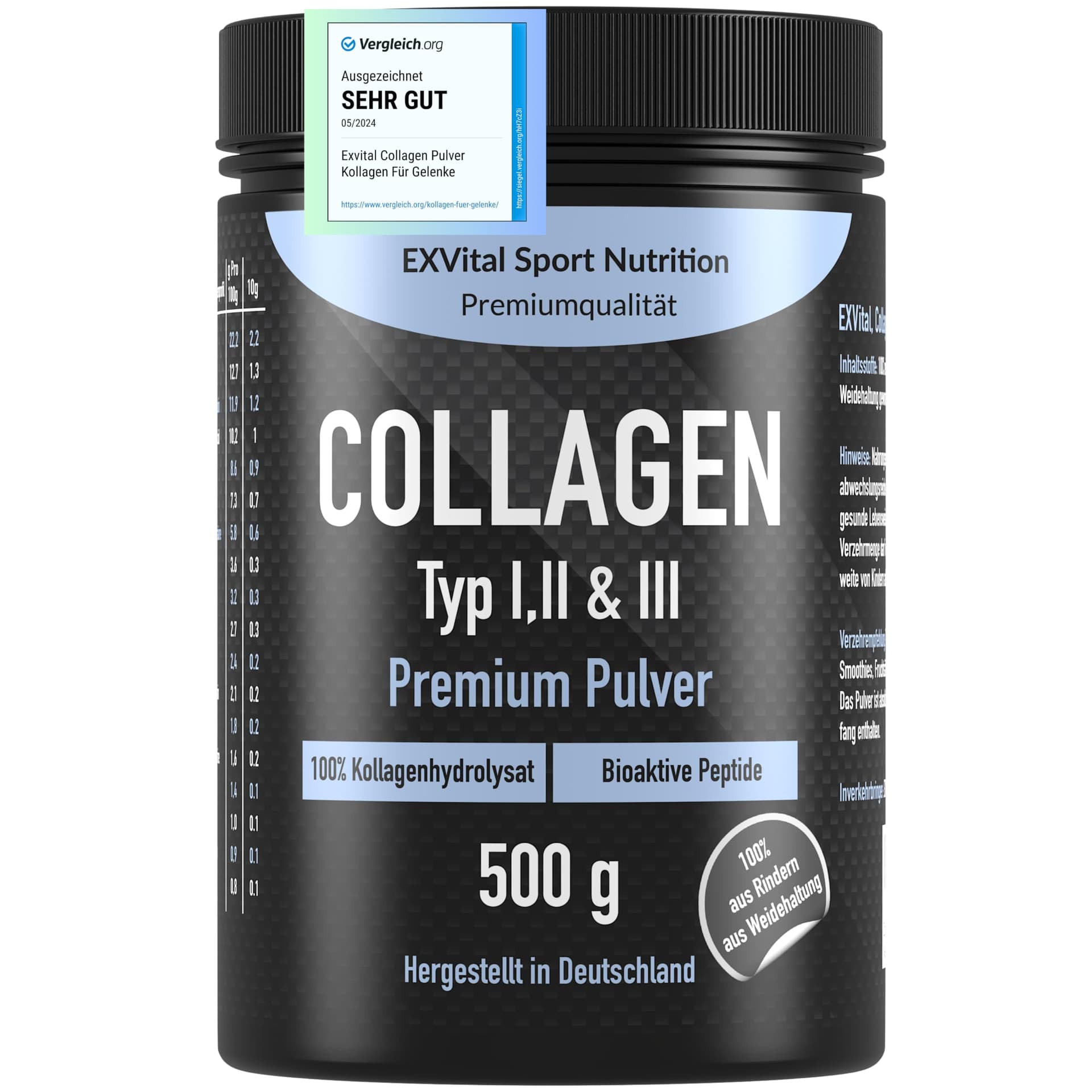 EXVital Collagen Pulver 500 Gramm