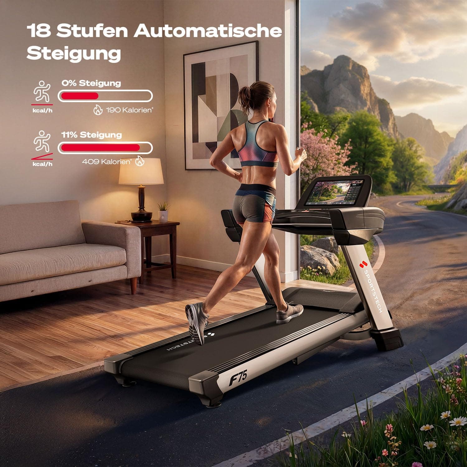 Sportstech F75 Profi Laufband für Zuhause klappbar – Bild 4