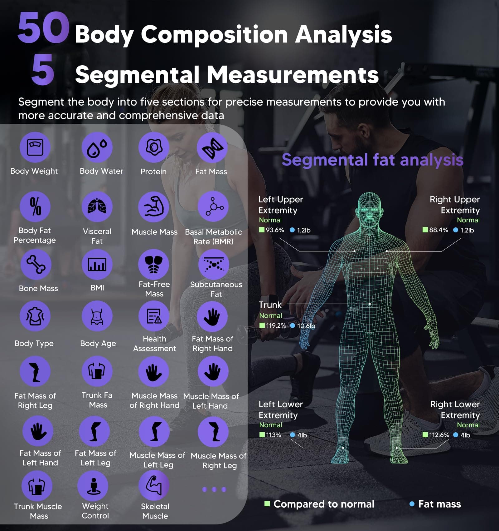 Global eFit Inc. (Manufactured under GE license) GE Scale for Body Weight and Fat – Bild 4