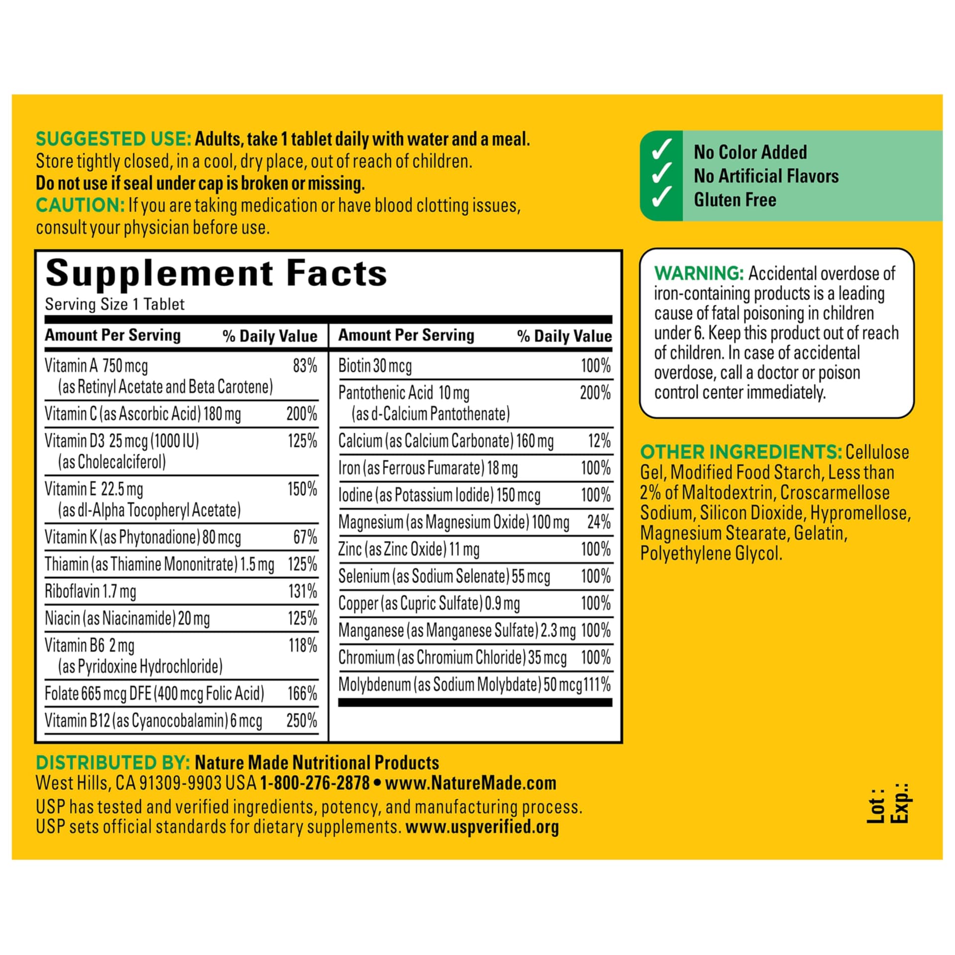 Nature Made Multivitamin Tablets with Iron – Bild 7