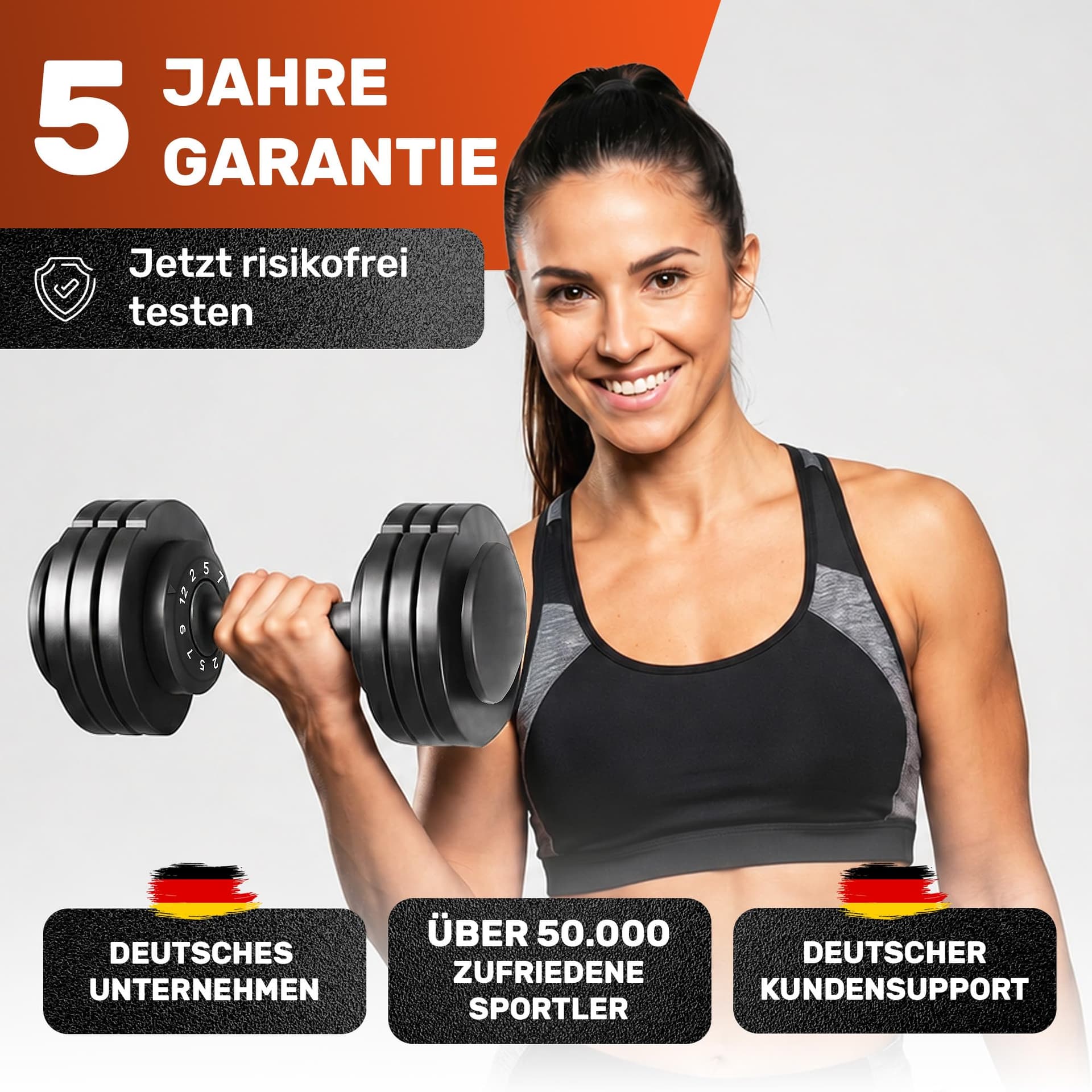 Verstellbare Kurzhantel Set 2x12kg – Bild 4