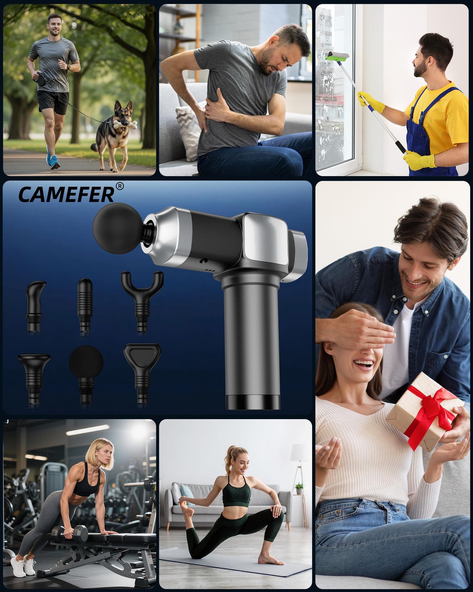 CAMEFER Massage Gun Deep Tissue – Bild 8