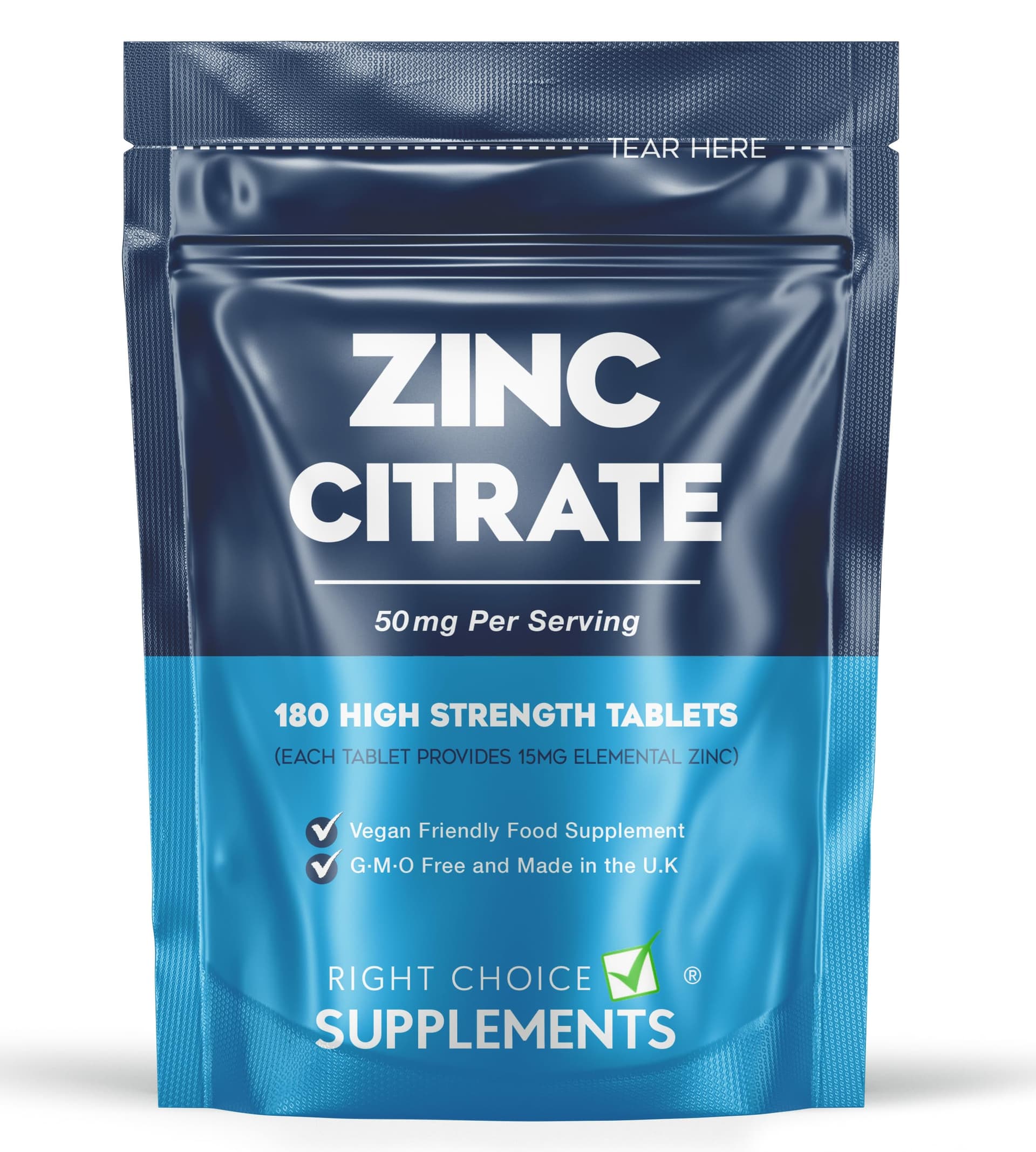 Right Choice Supplements Zinc Citrate 50mg Tablets