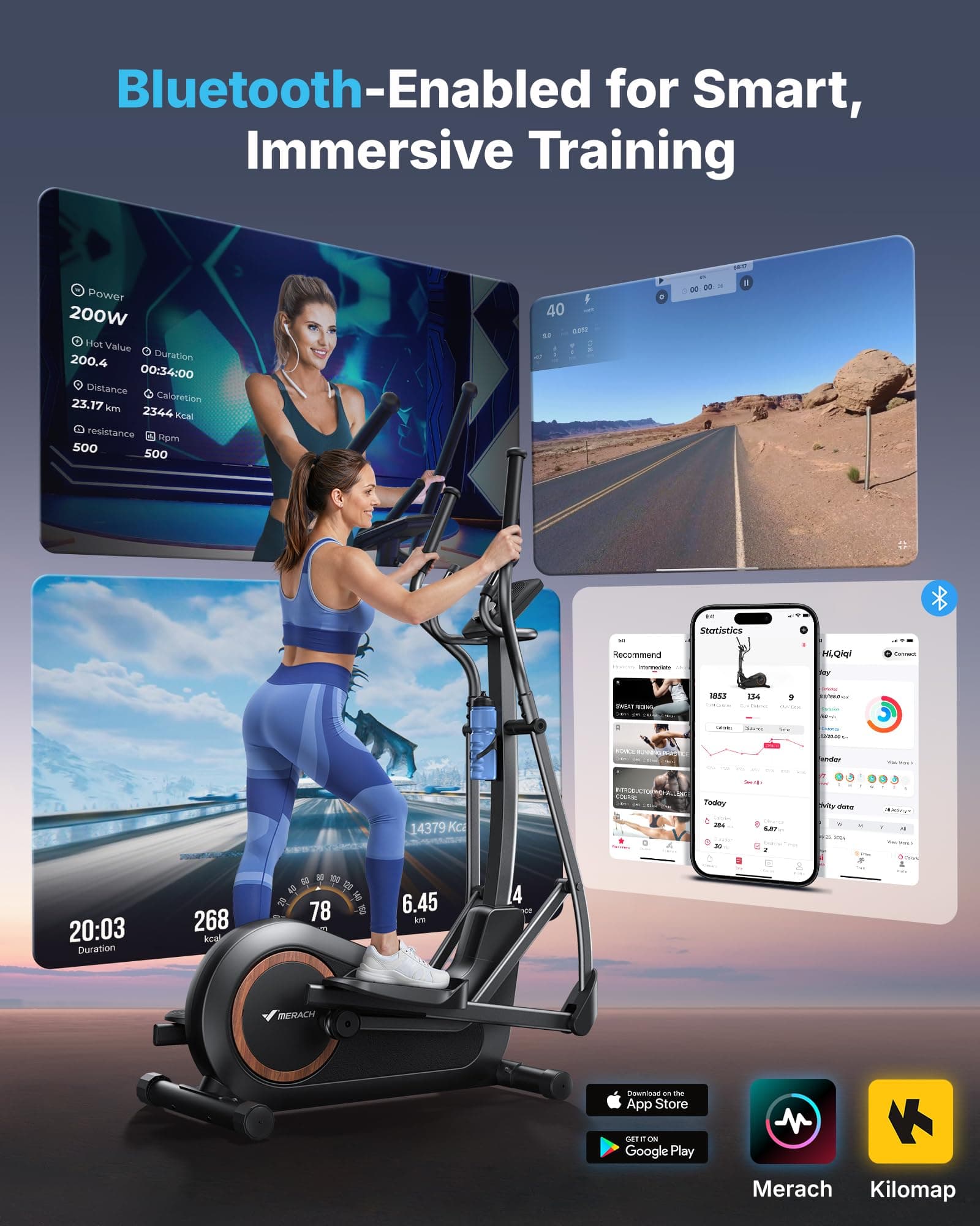 MERACH Selbstbetriebener Crosstrainer für Zuhause – Bild 8