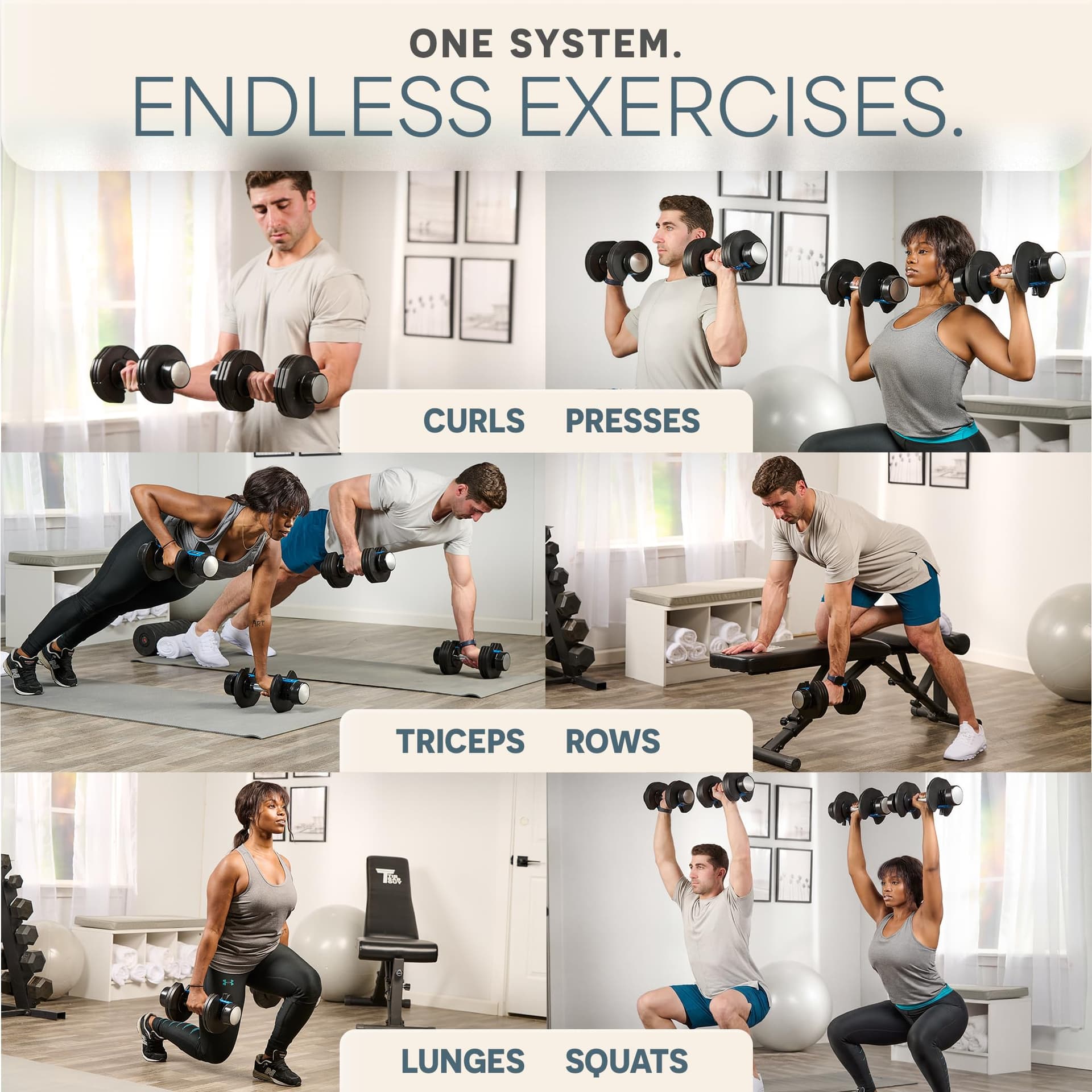 Lifepro Powerflow Plus Adjustable Dumbbell Set of 2 with Rack – 5 to 25 lb – Bild 6