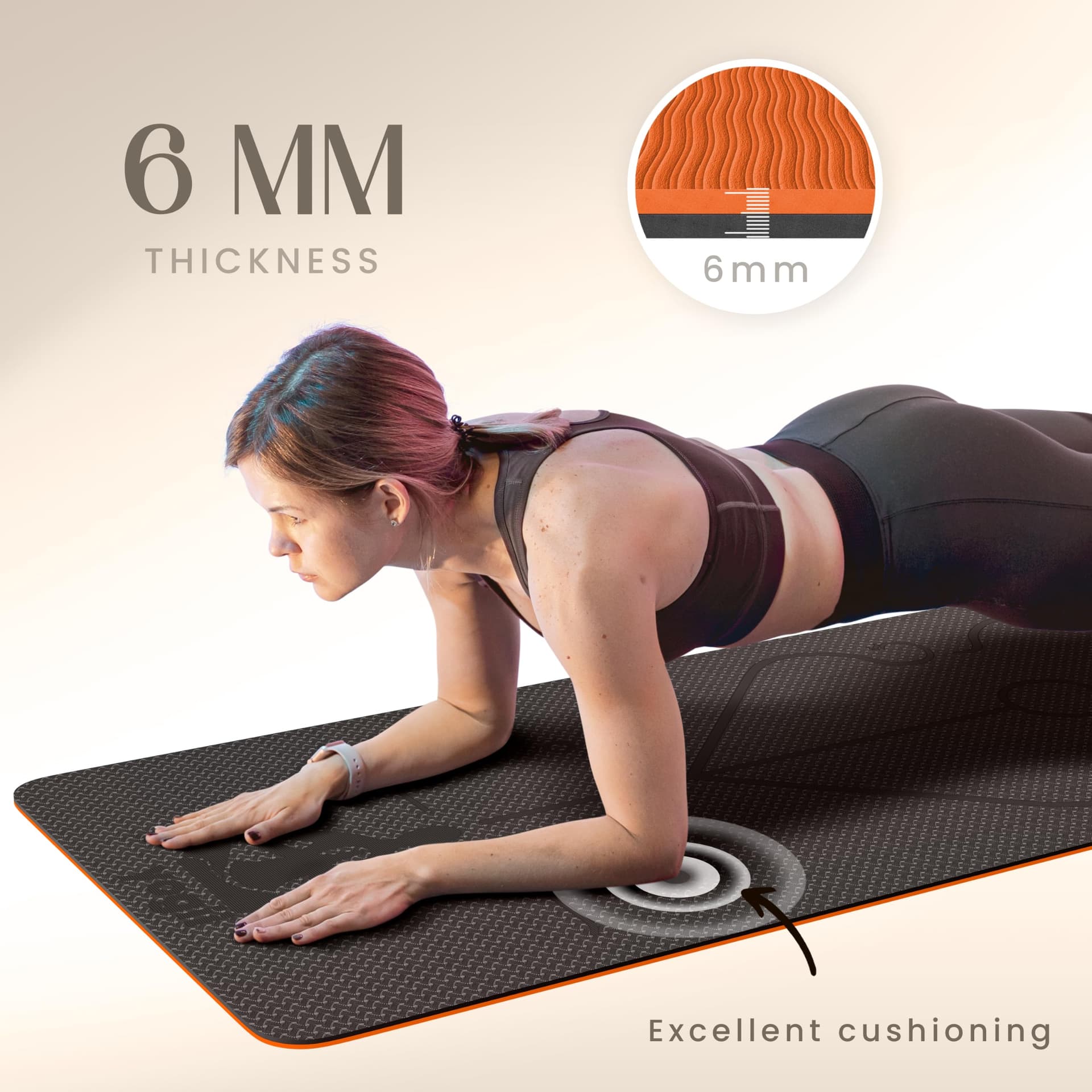 Yogii Tapis de Yoga 6 mm Antidérapant – Bild 8