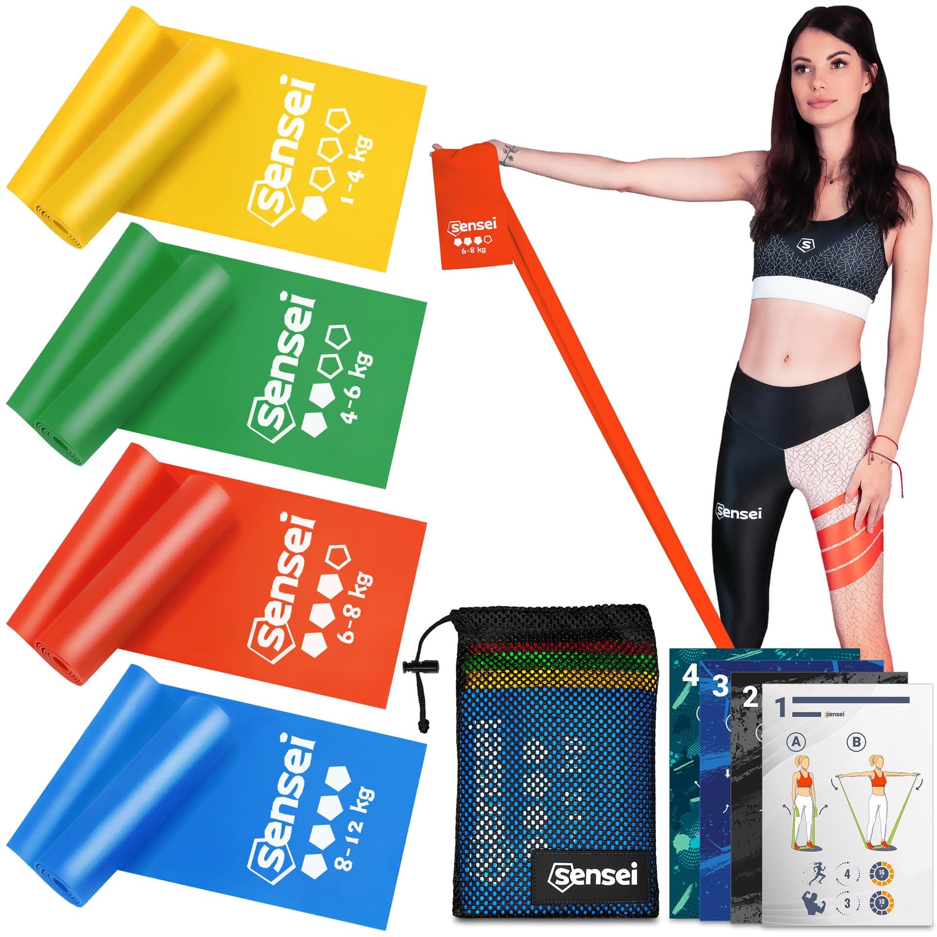 Sensei SENSEI® Set d'Élastiques Fitness (1-12 kg