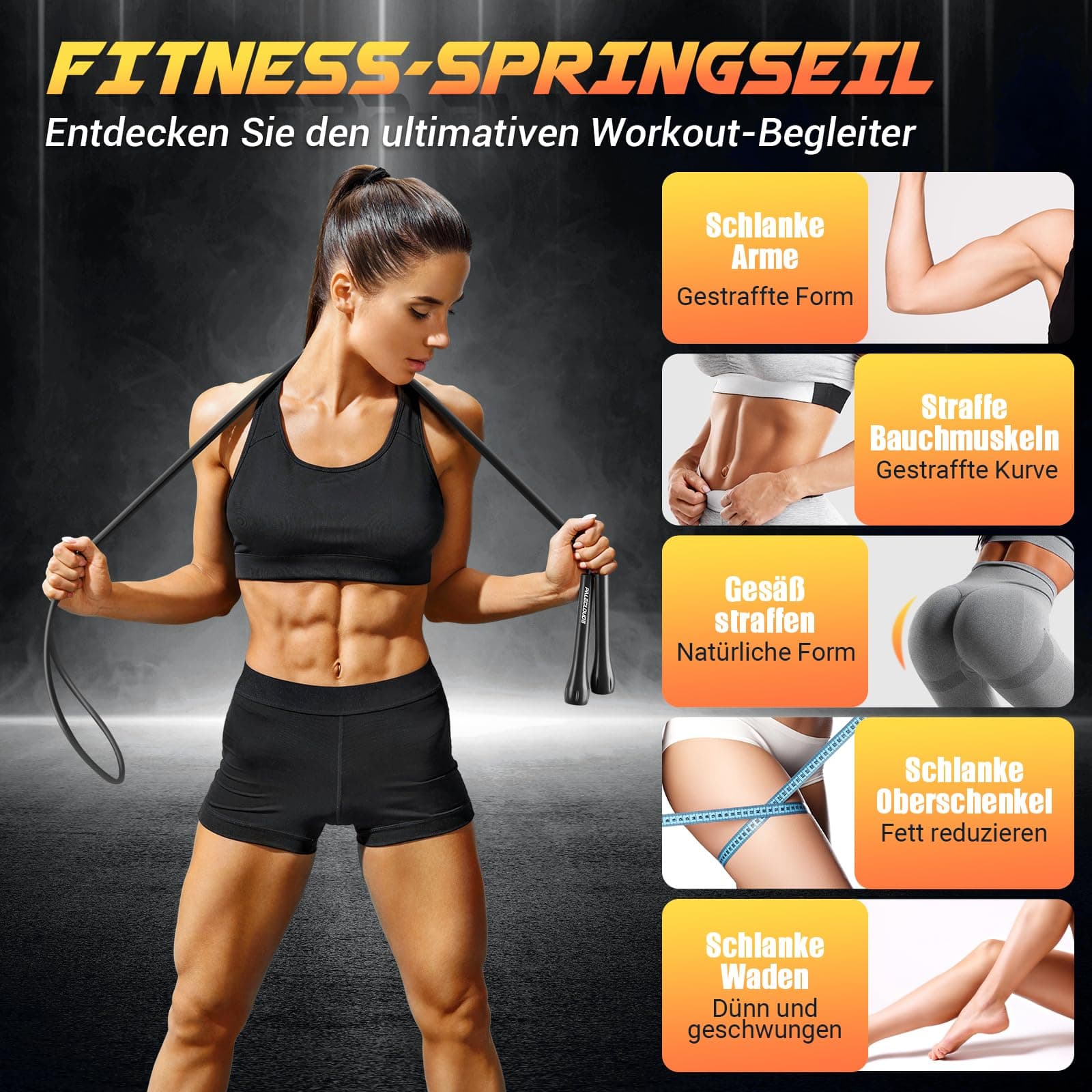 Paleclouds Springseil Verstellbares für Speed Skipping – Bild 4