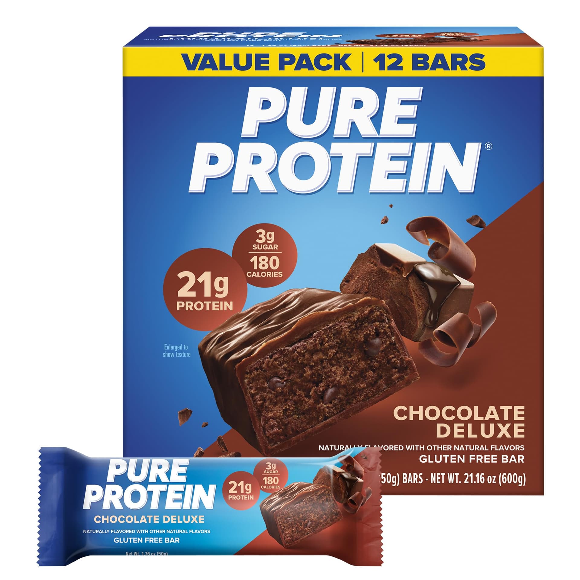 Pure Protein Chocolate Deluxe Protein Bars – 21g