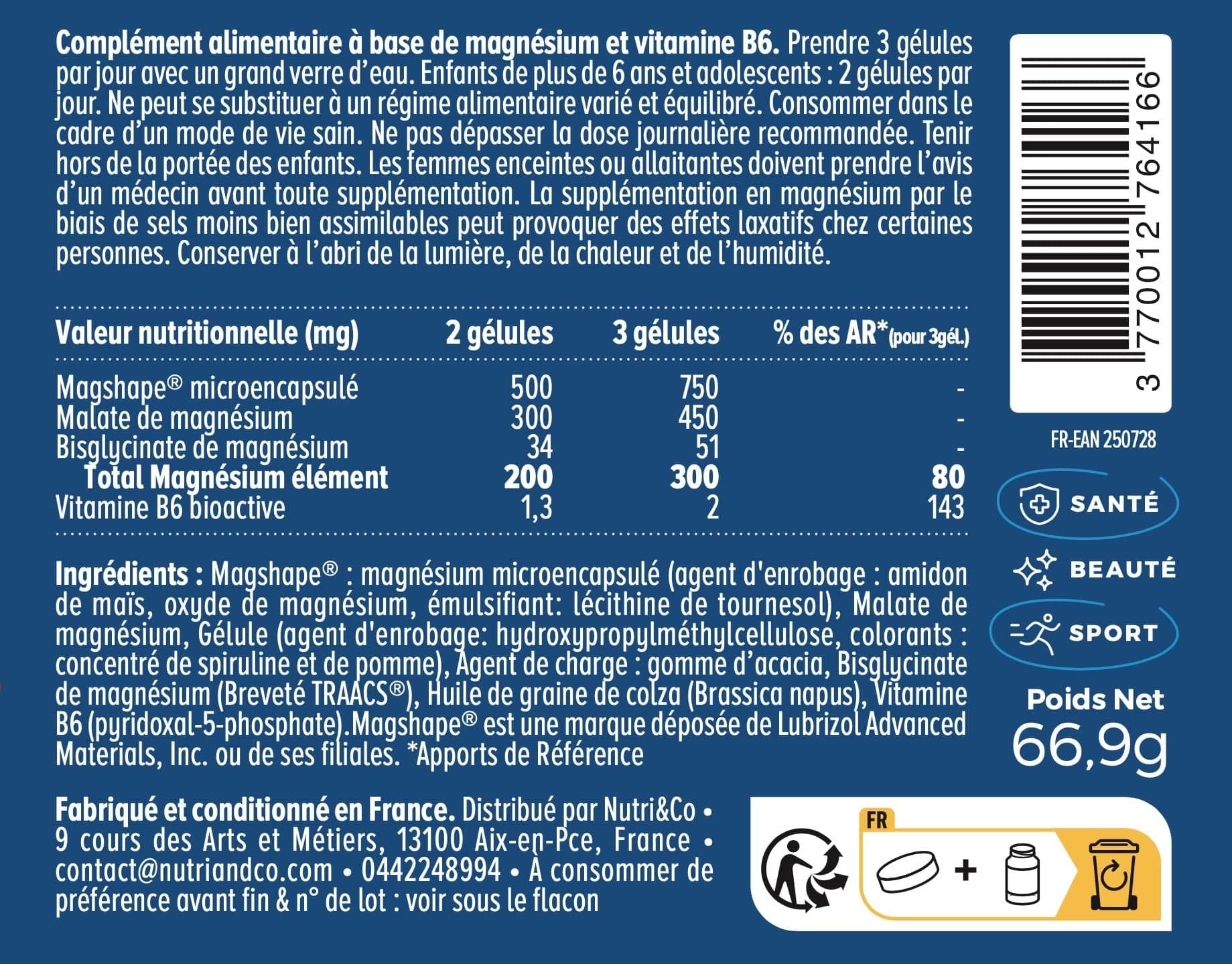 NUTRI & CO Magnésium Bisglycinate Malate & Liposome + – Bild 6