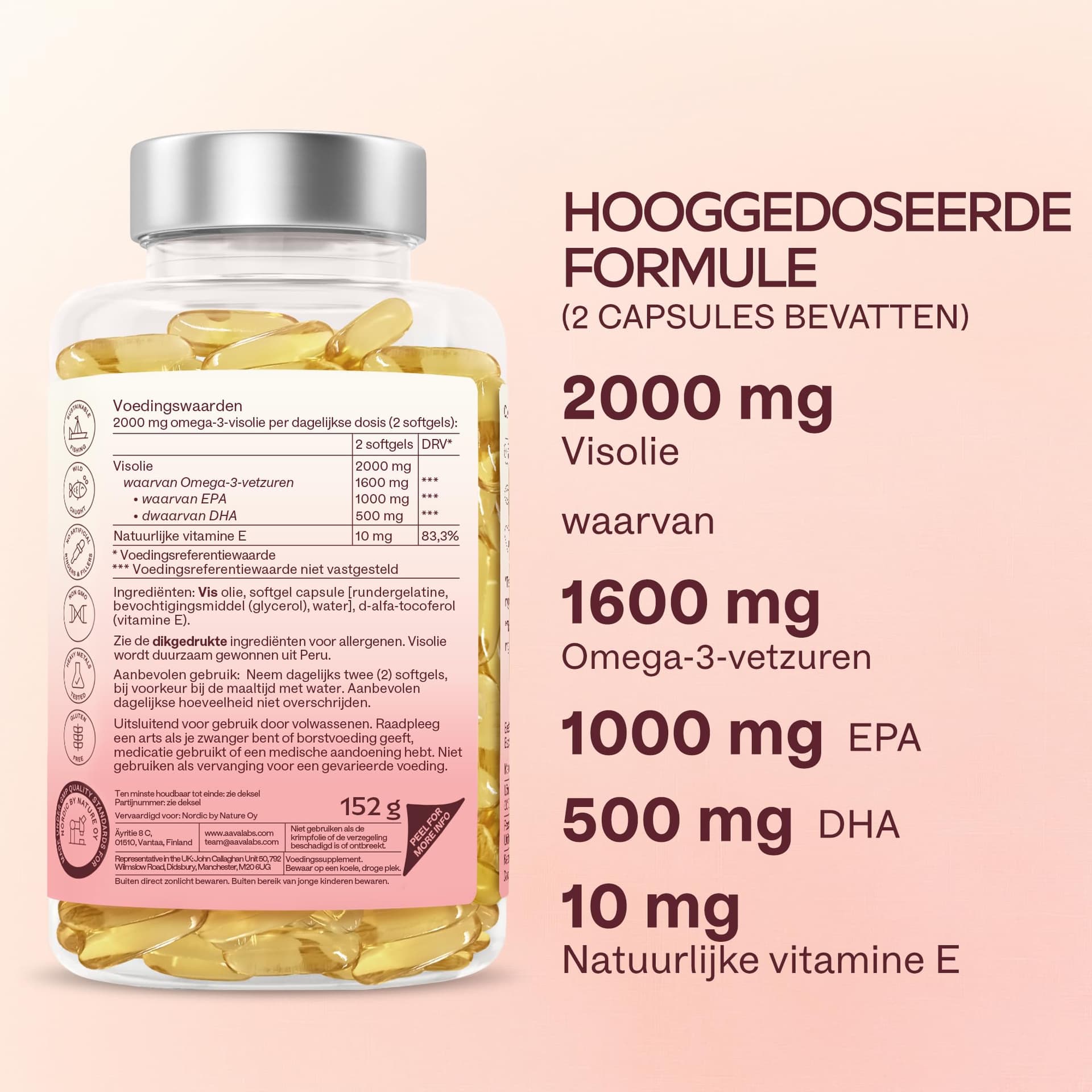 AAVALABS Omega 3 Visolie [2000mg – Bild 5