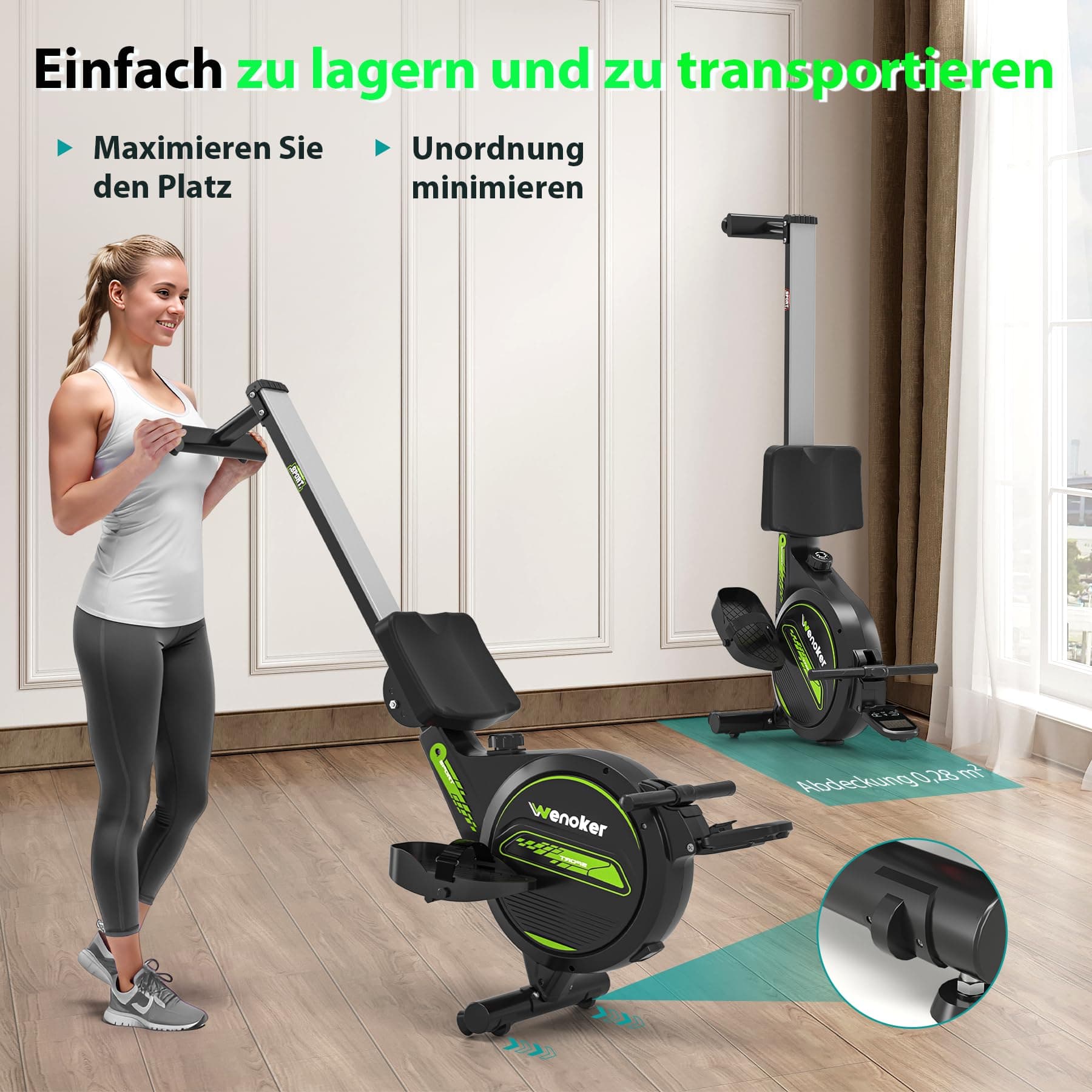 Wenoker Magnetisches Rudergerät für Zuhause: <30dB Leises – Bild 8