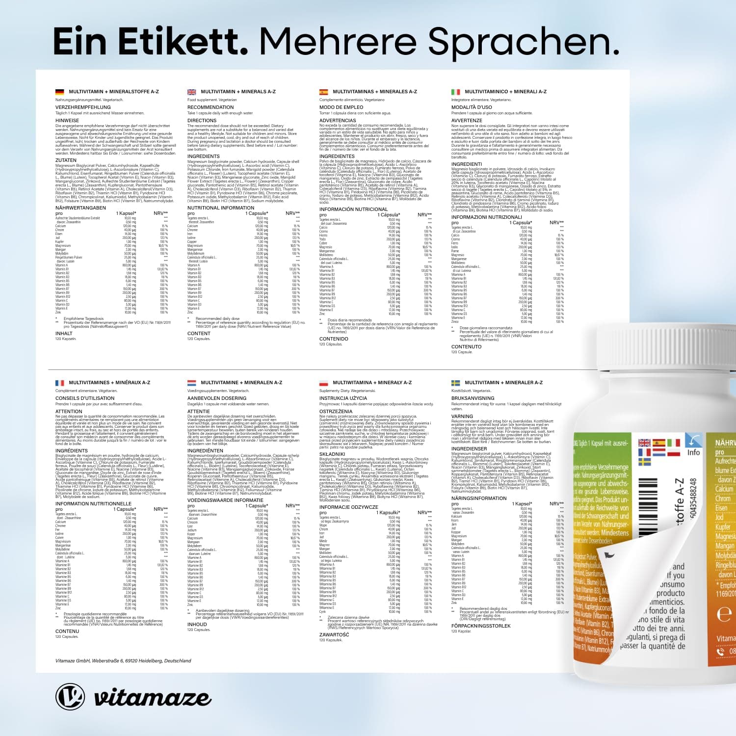 Vitamaze - amazing life Multivitamin Kapseln hochdosiert – Bild 8