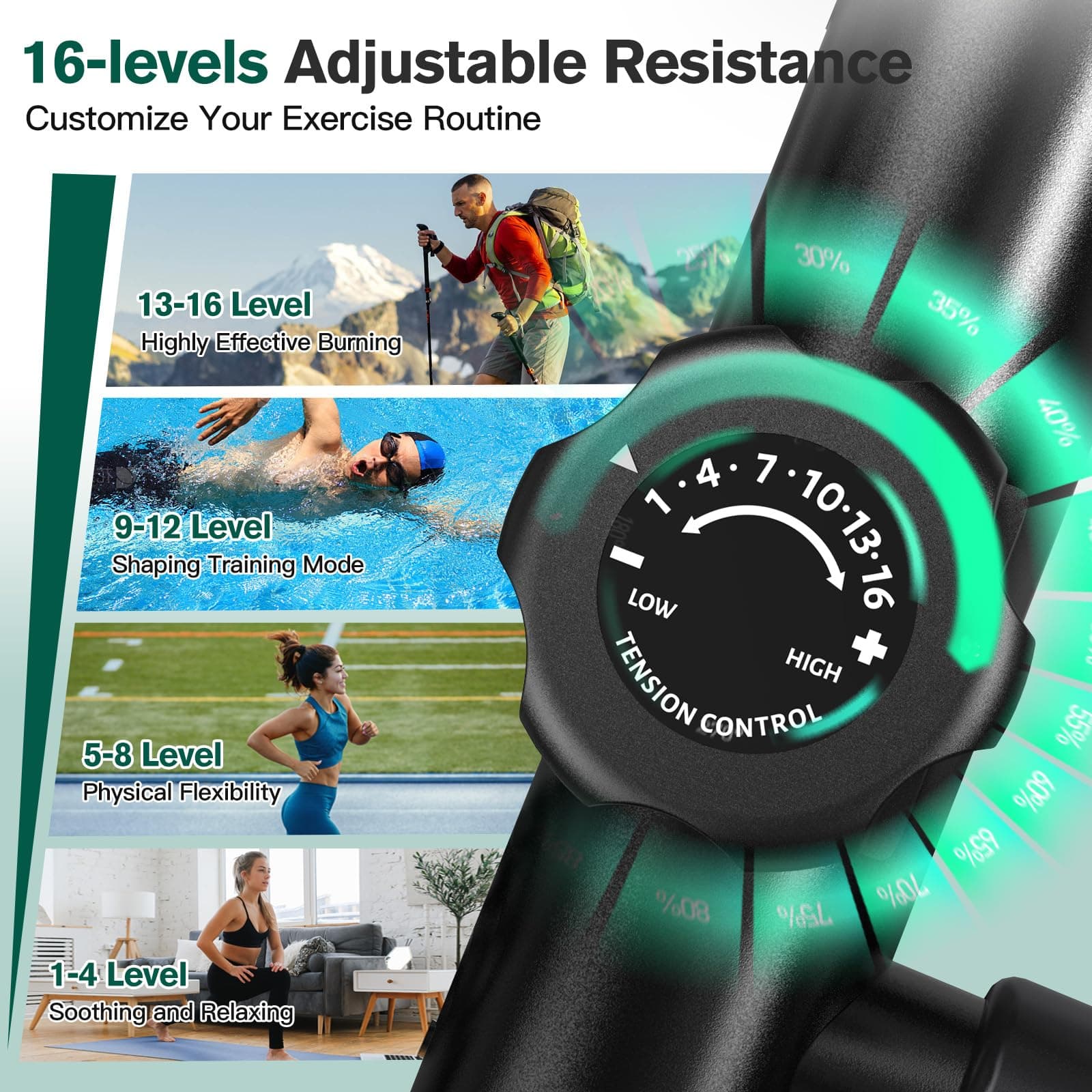 pooboo Elliptical Machine – Bild 5
