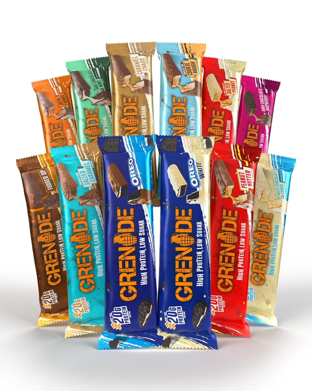 Grenade High Protein, Low Sugar Bar - Chocolate Chip Salted Caramel, 12 x 60 g – Bild 7
