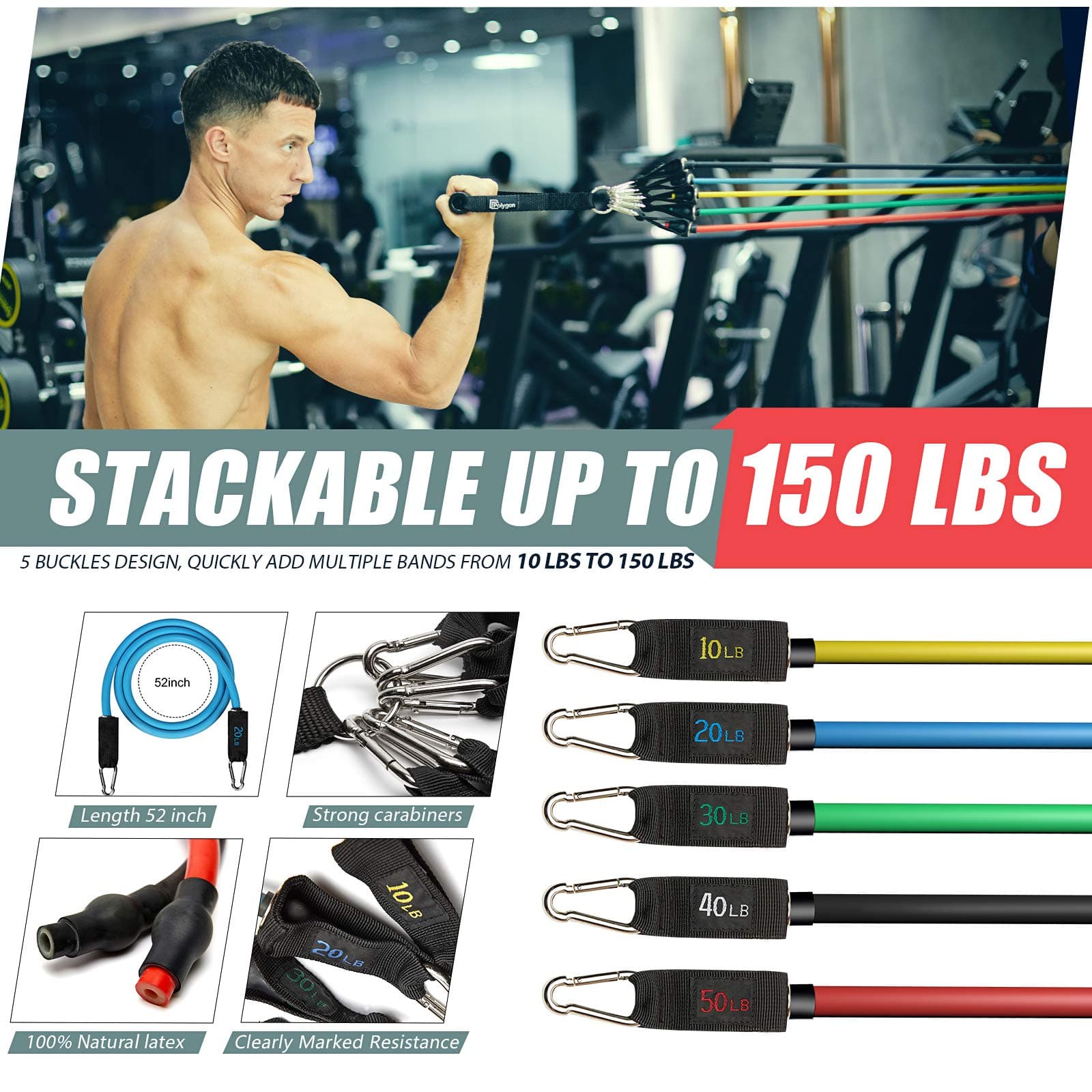 Polygon Resistance Bands Set – Bild 3