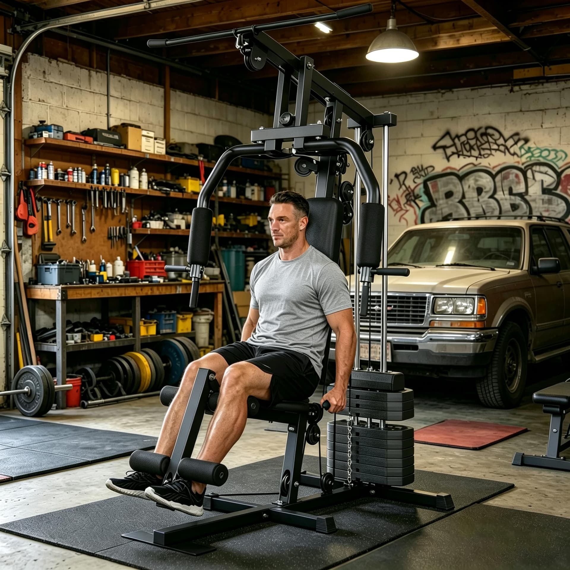 EliteEdge Home Gym Equipment, Multifunctional Workout Station with 100LBS – Bild 4