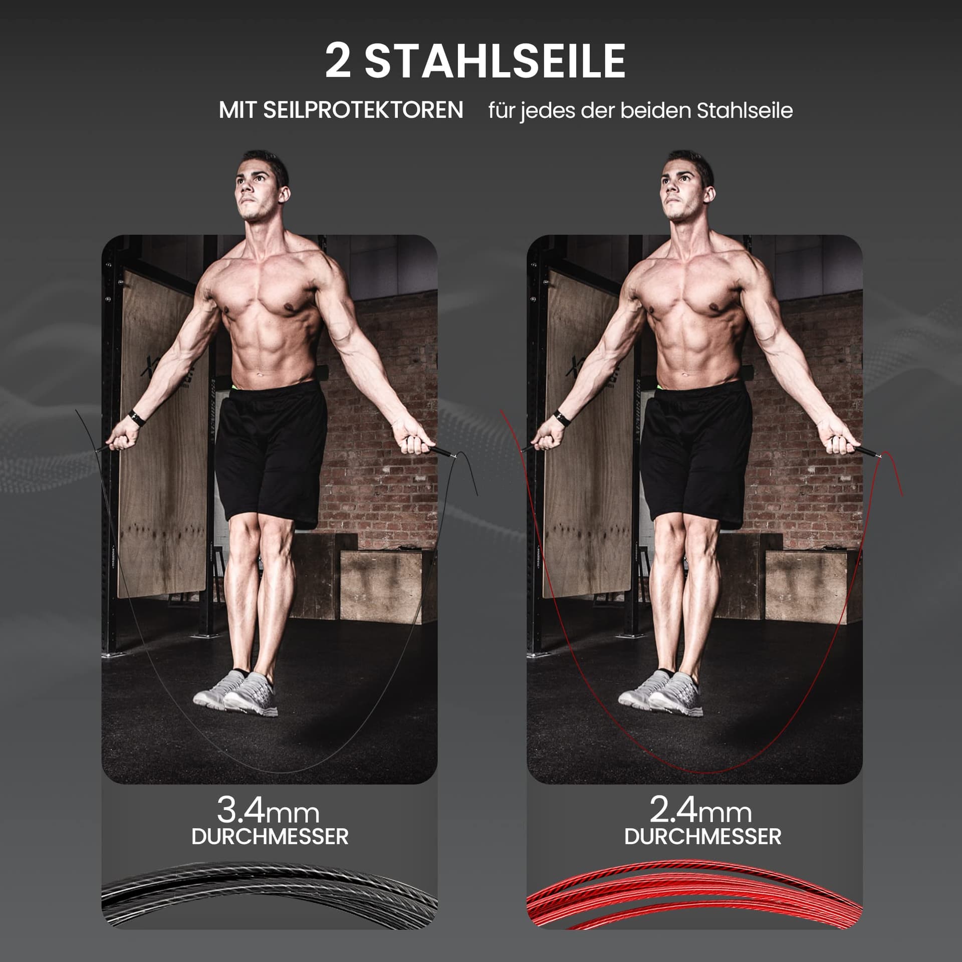 BeMaxx Springseil Speed Rope mit Trainings-eBook + Ersatzkabel: 2 – Bild 7