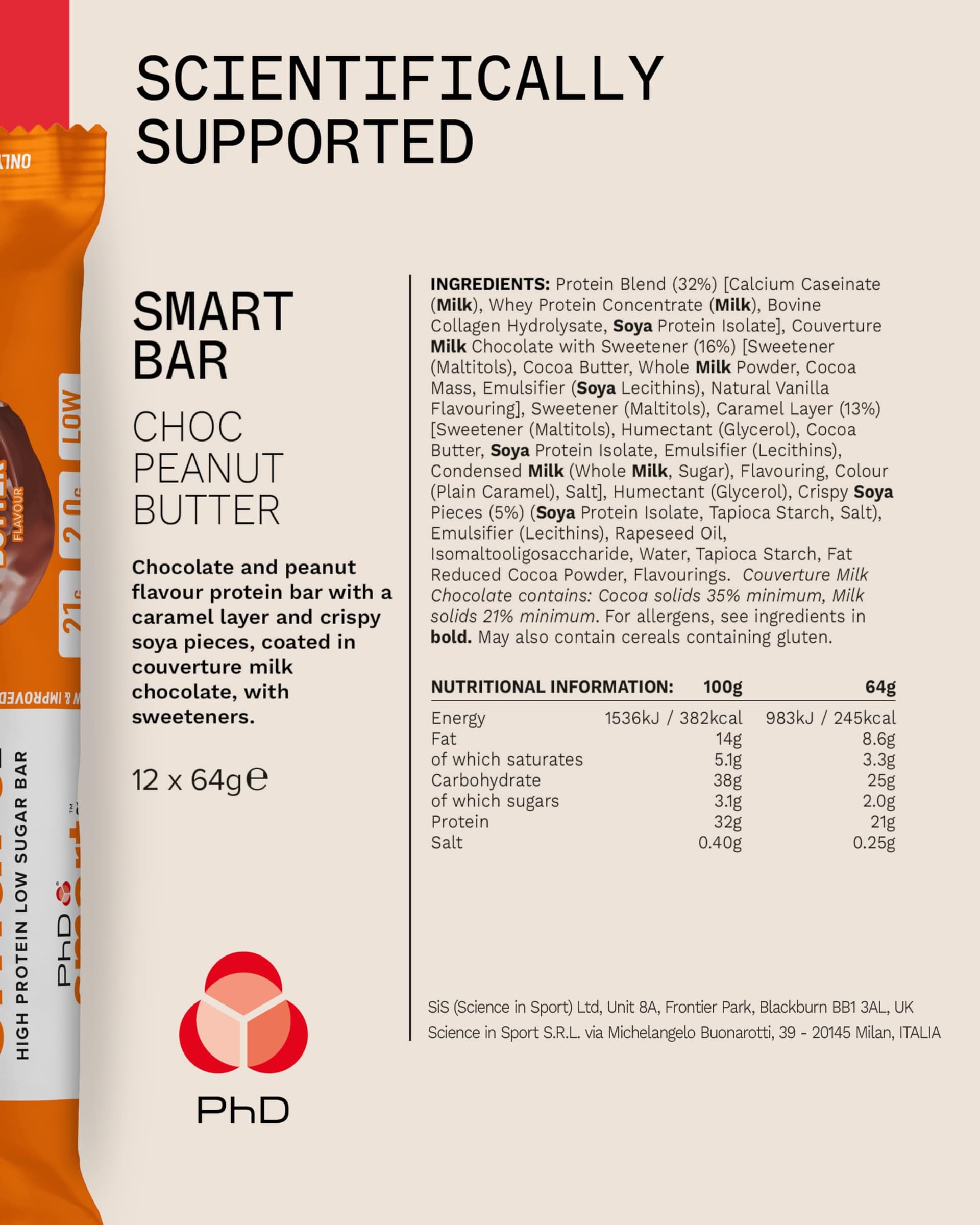 PhD Nutrition Smart Protein Bar Low Calorie – Bild 4