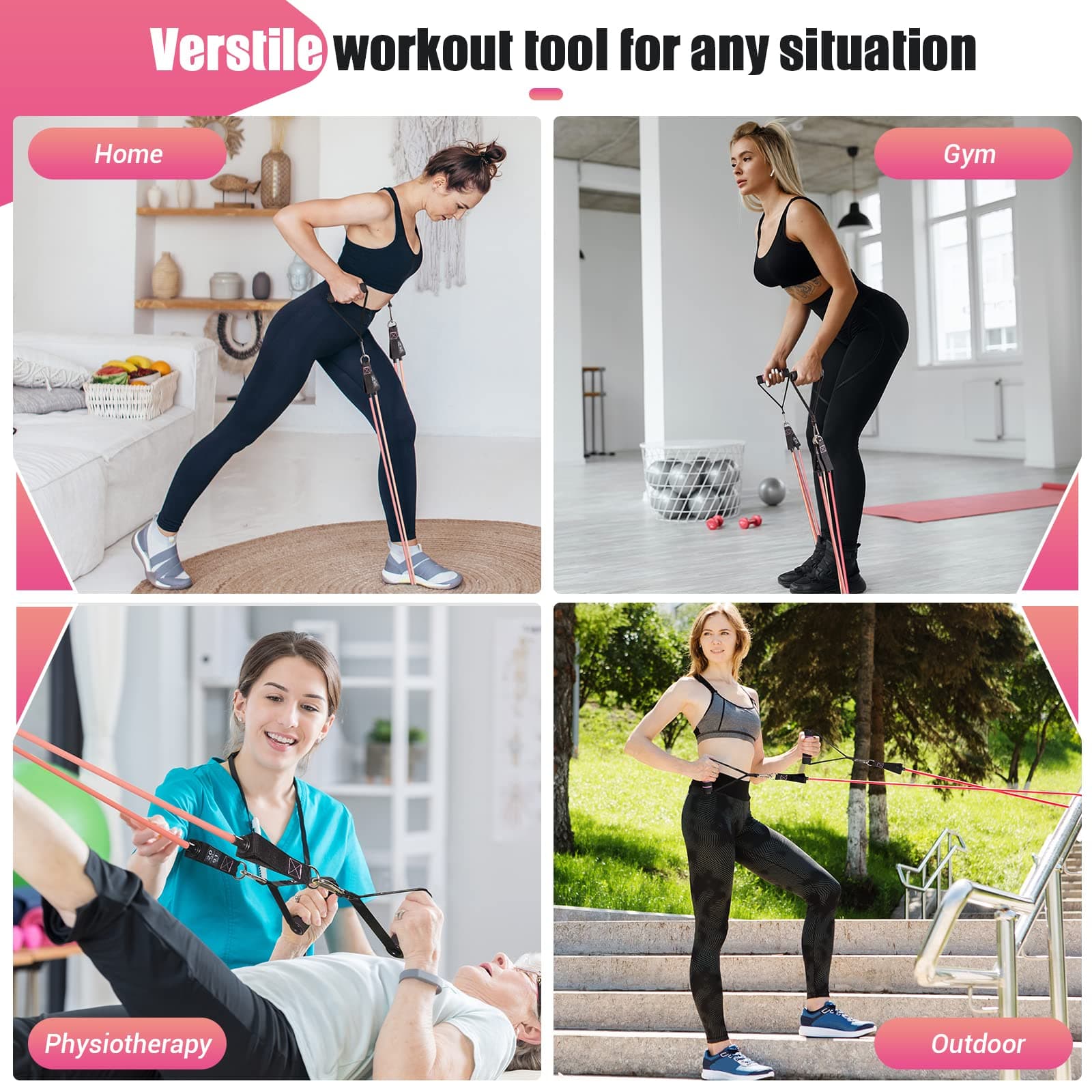 COFOF Resistance Bands with Handles for Women – Bild 6