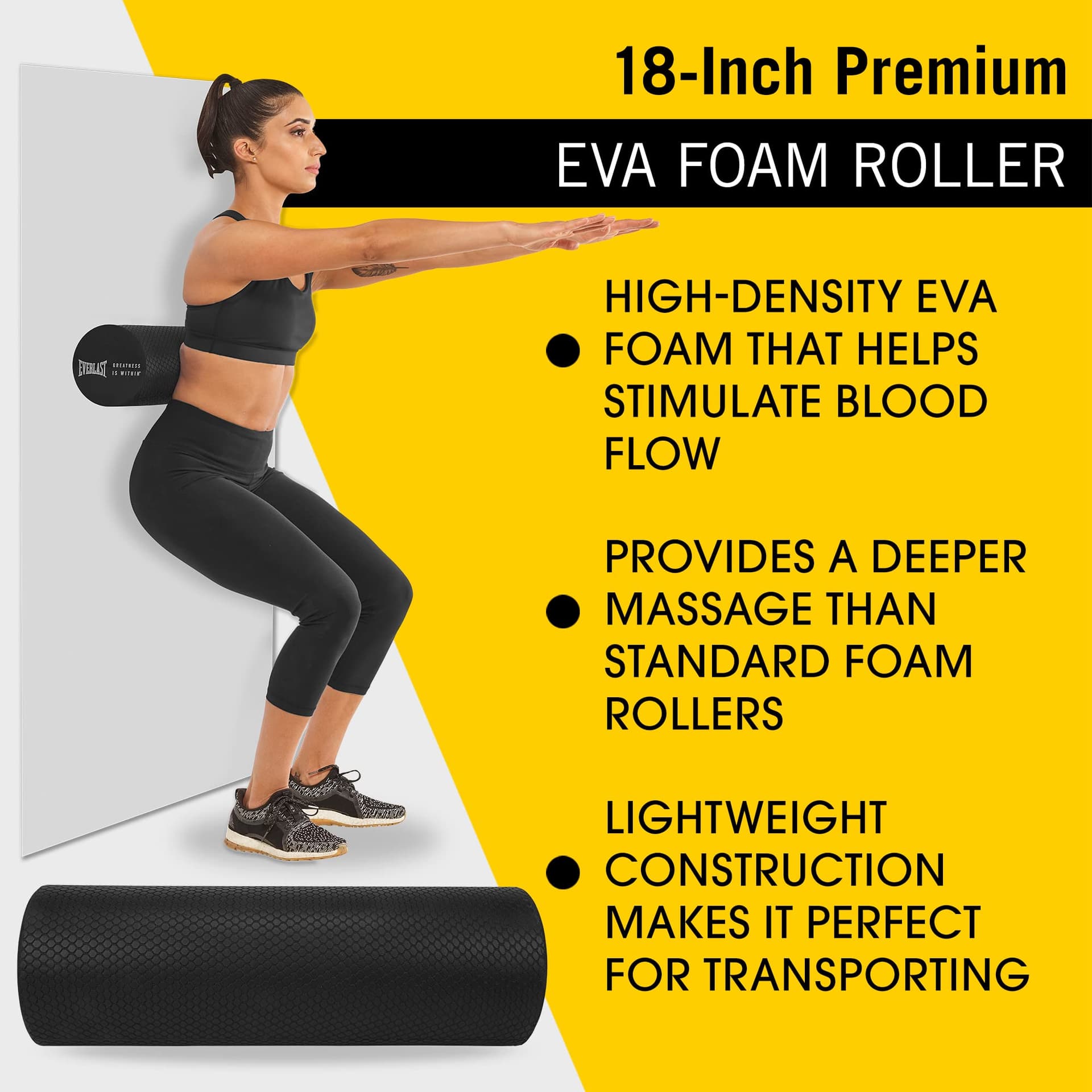 Everlast FIT 18-Inch Premium EVA Foam Roller – Bild 2