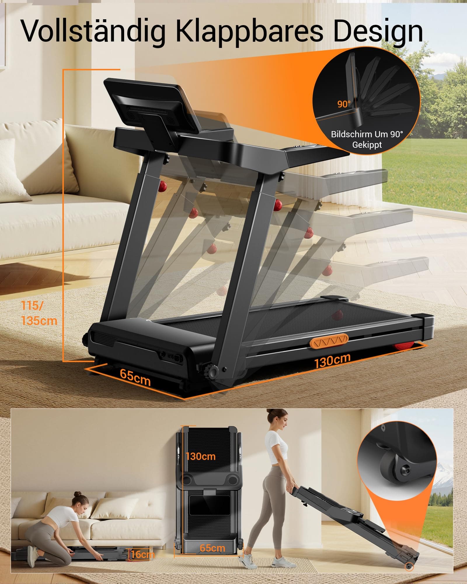CURSOR FITNESS CURSOR Laufband für Zuhause mit 20% Automatischer Steigung – Bild 8