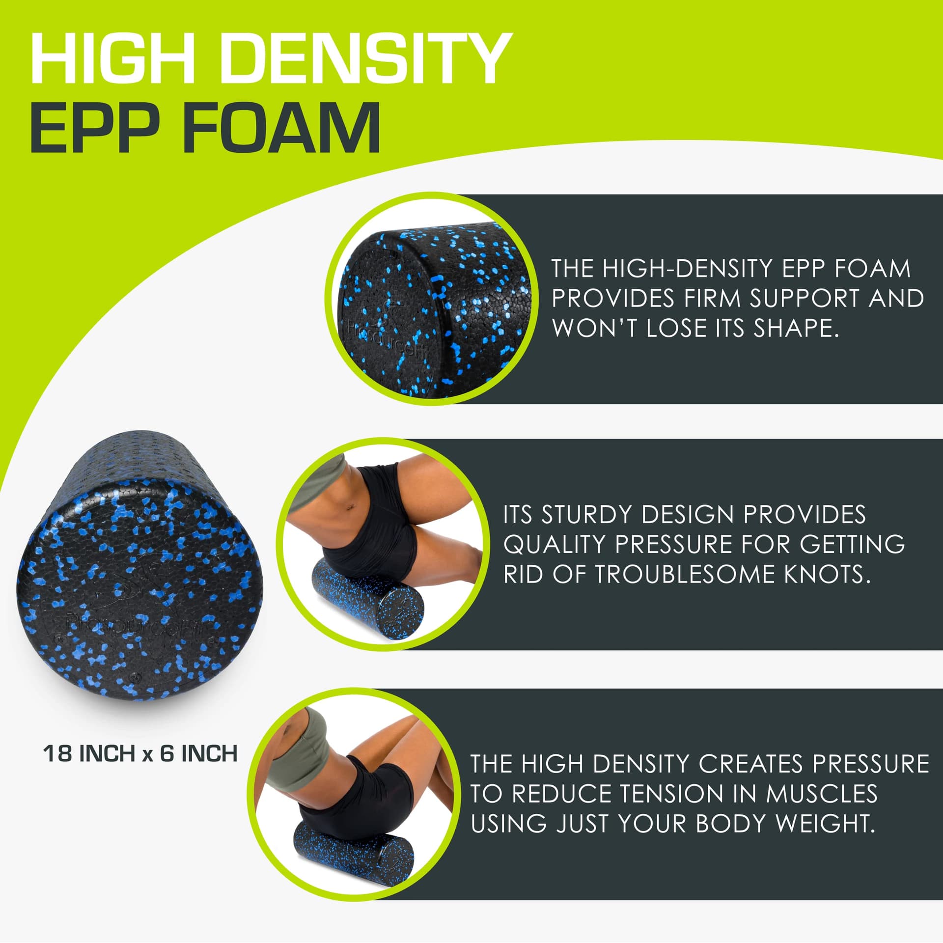 ProsourceFit High Density Foam Rollers 18 – Bild 3