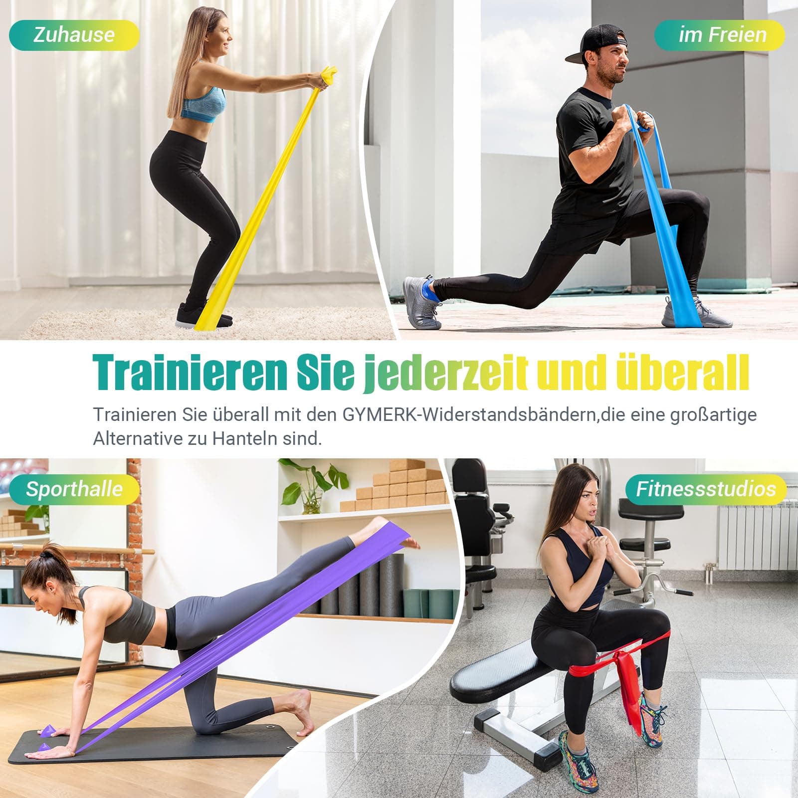 GYMERK Fitnessbänder Set 4er – Bild 5