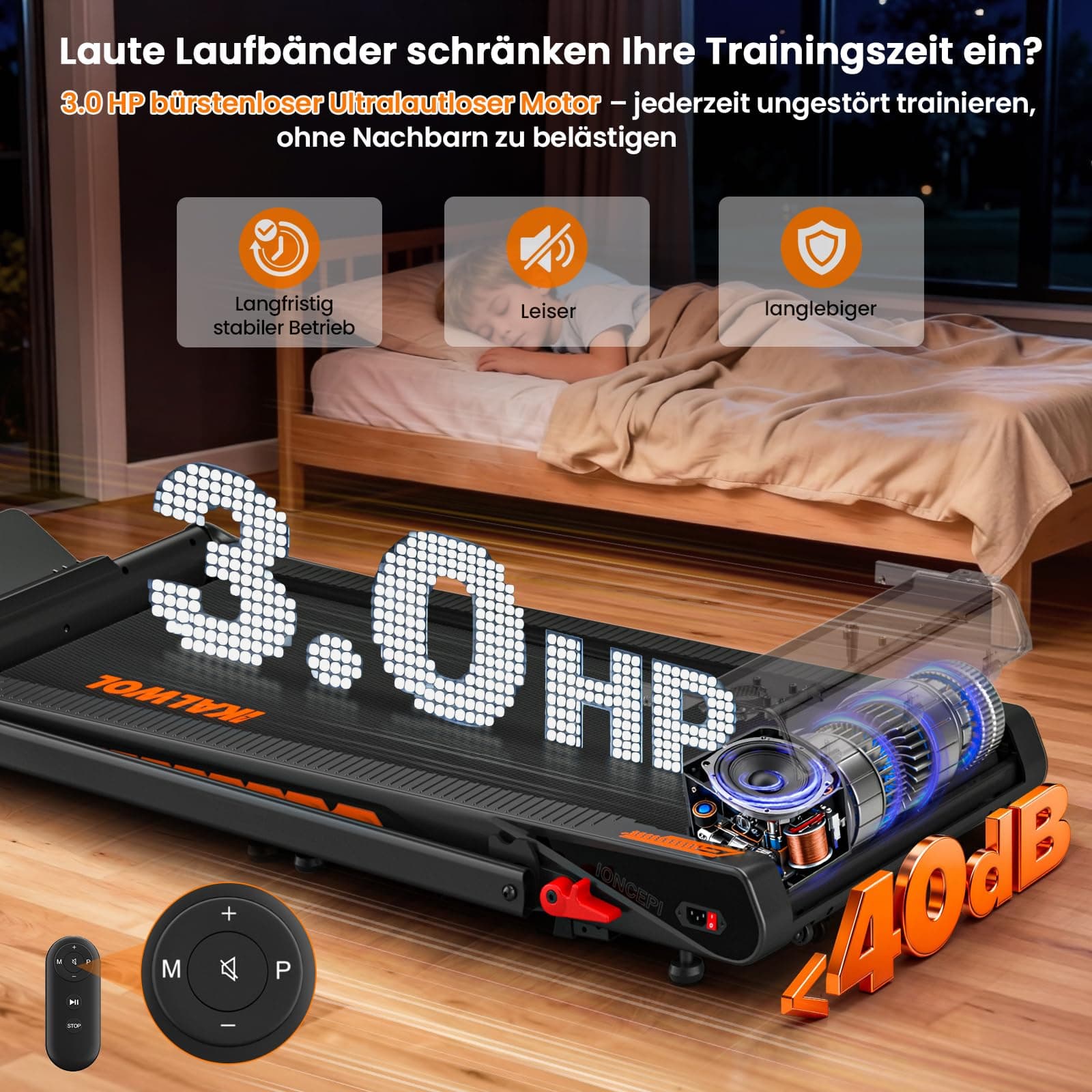 KALWOL Laufband für Zuhause mit Bluetooth Lautsprecher – Bild 6