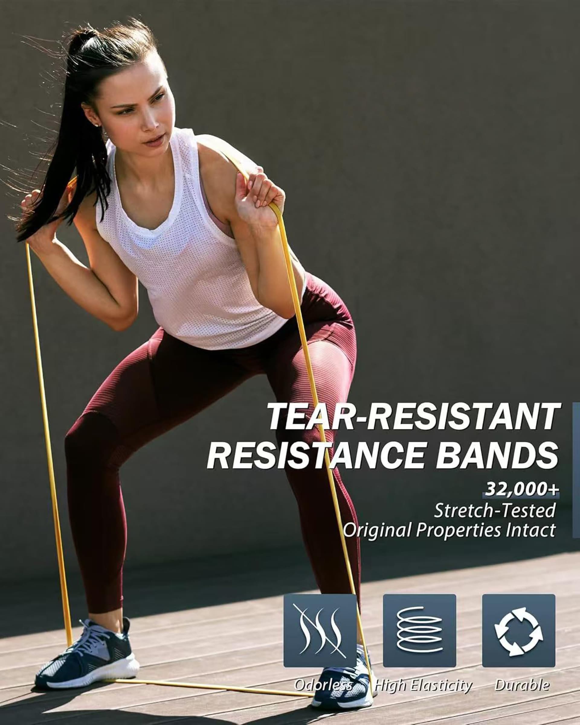 VanStretch Resistance Bands for Working Out,5-Level Elastic Pull Up – Bild 3