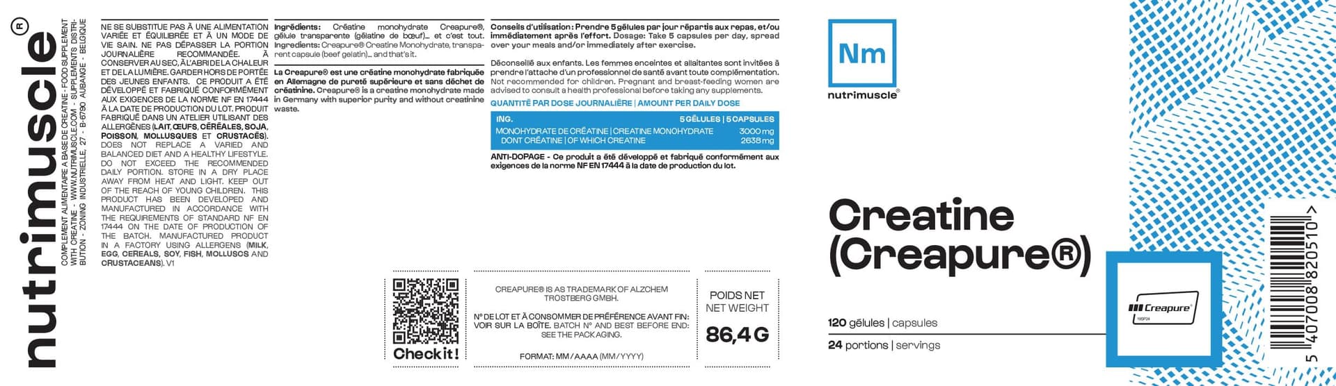Nutrimuscle Créatine 100% Pure – Bild 7