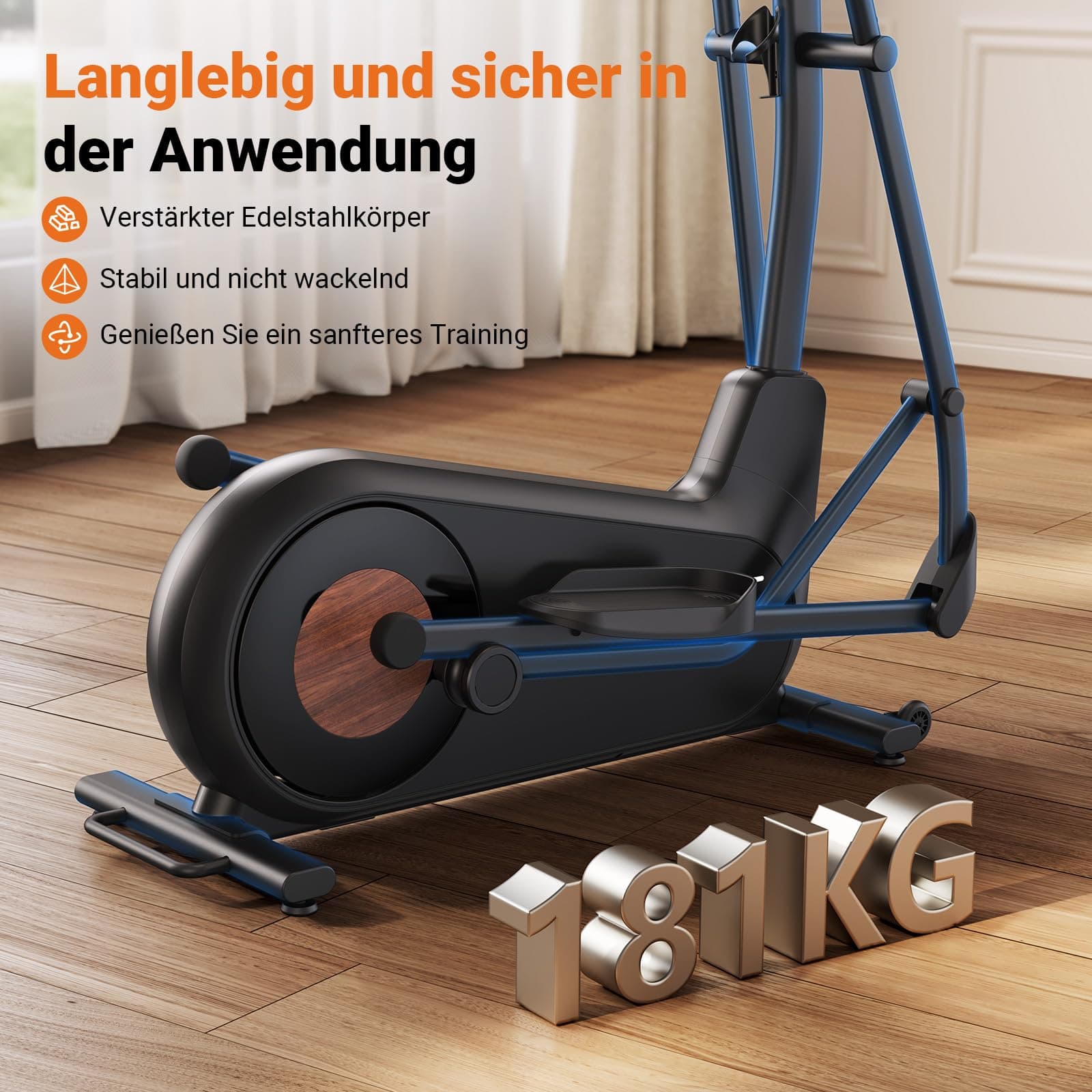 MERACH Umweltfreundlich Crosstrainer für Zuhause mit 47 cm – Bild 5