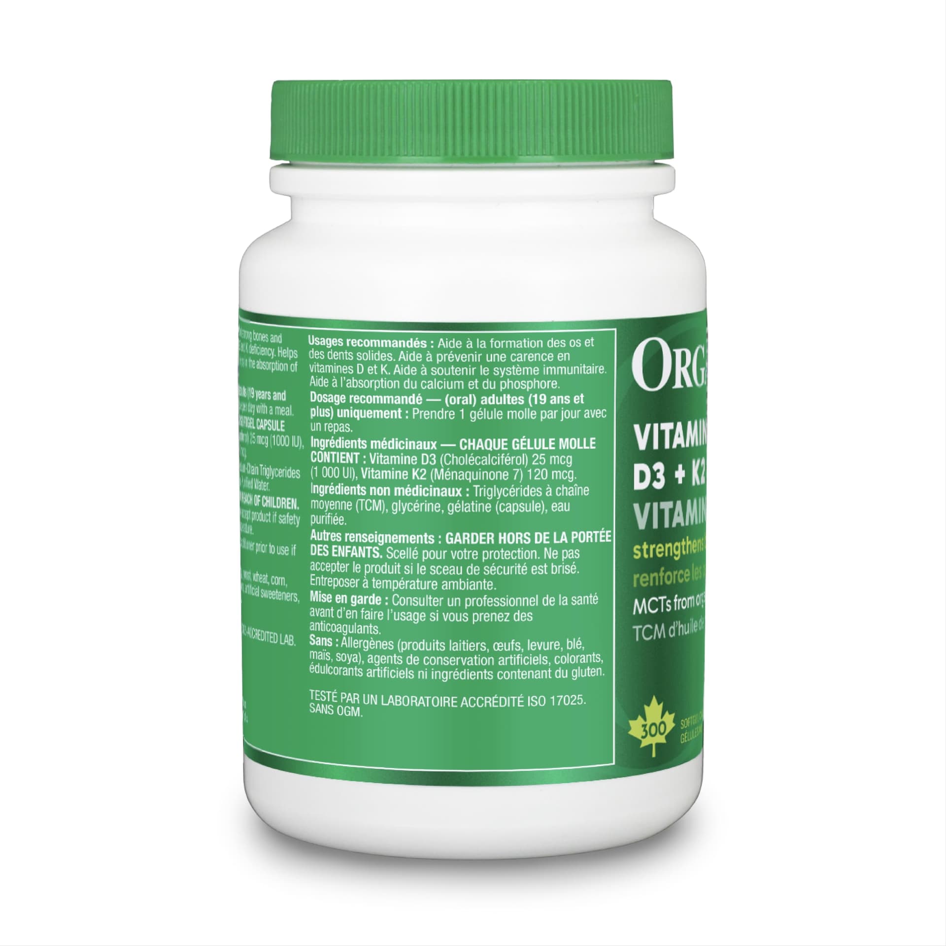 Organika Vitamin D3 + K2 (MK7)- 1000IU D3 and 120mcg K2 per – Bild 7