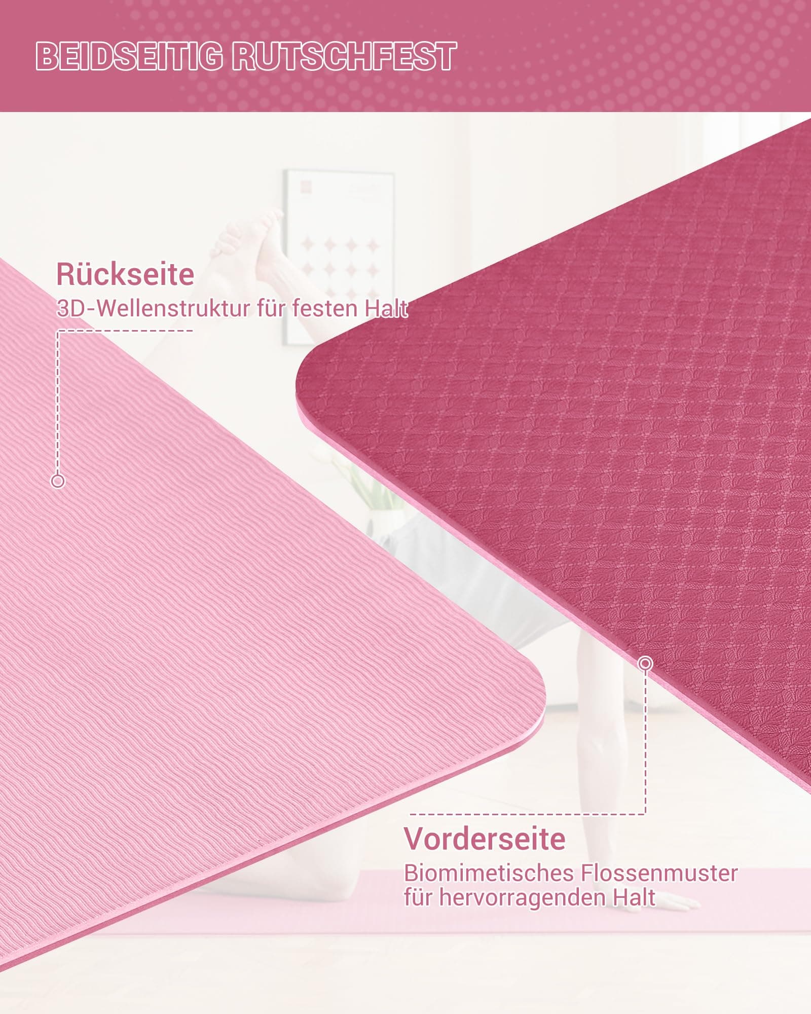 Narwhal Good Nite Gymnastikmatte Yogamatte Fitnessmatte Rutschfest – Bild 4