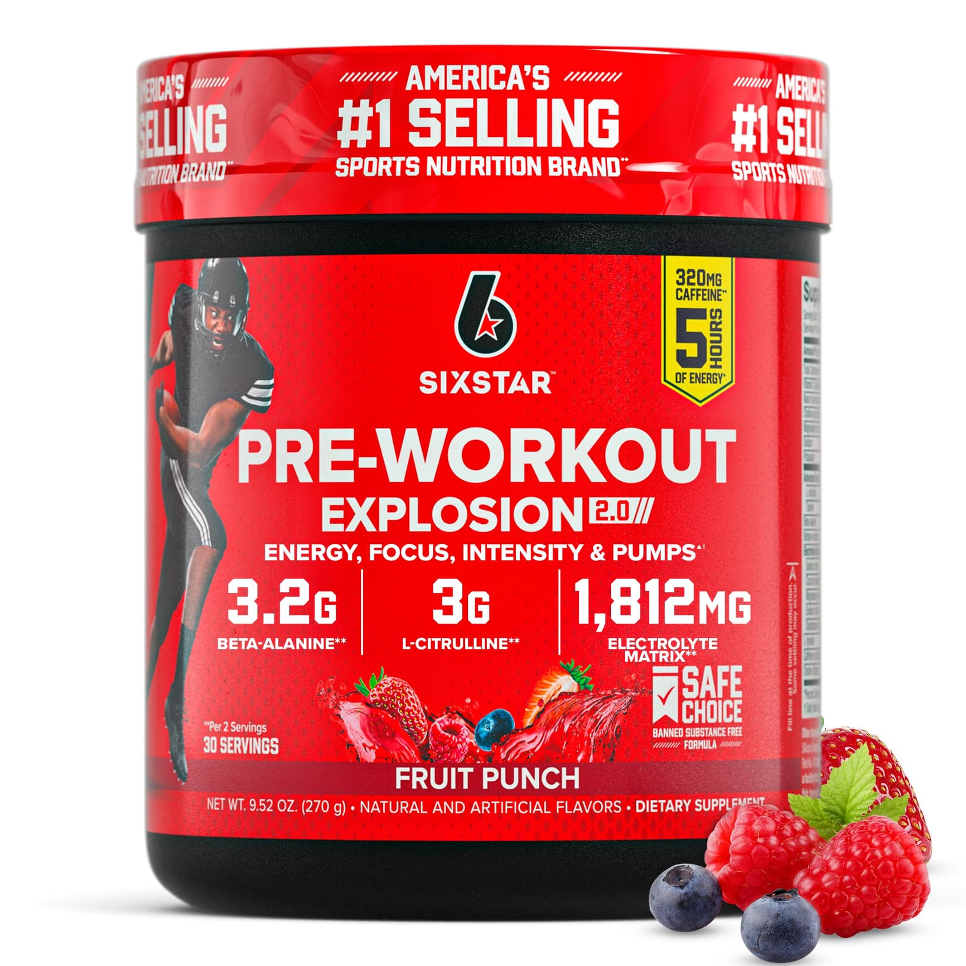 Six Star Pre-Workout Powder for Men & Women