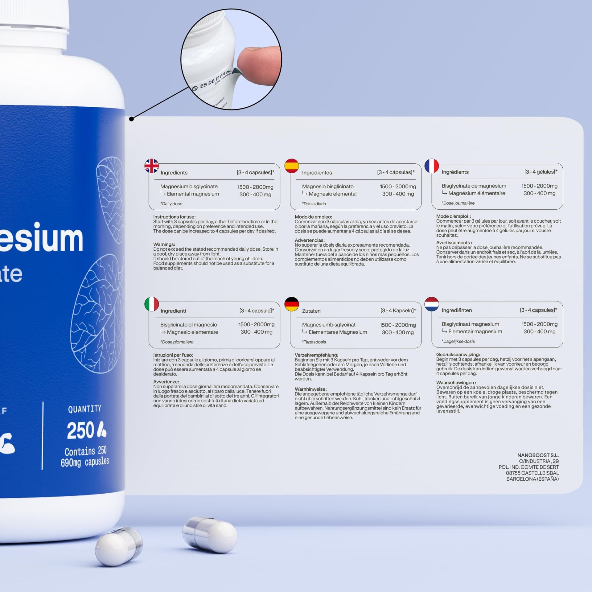 NUTRIBRAIN Magnesio Bisglicinato 2.000mg – Bild 7