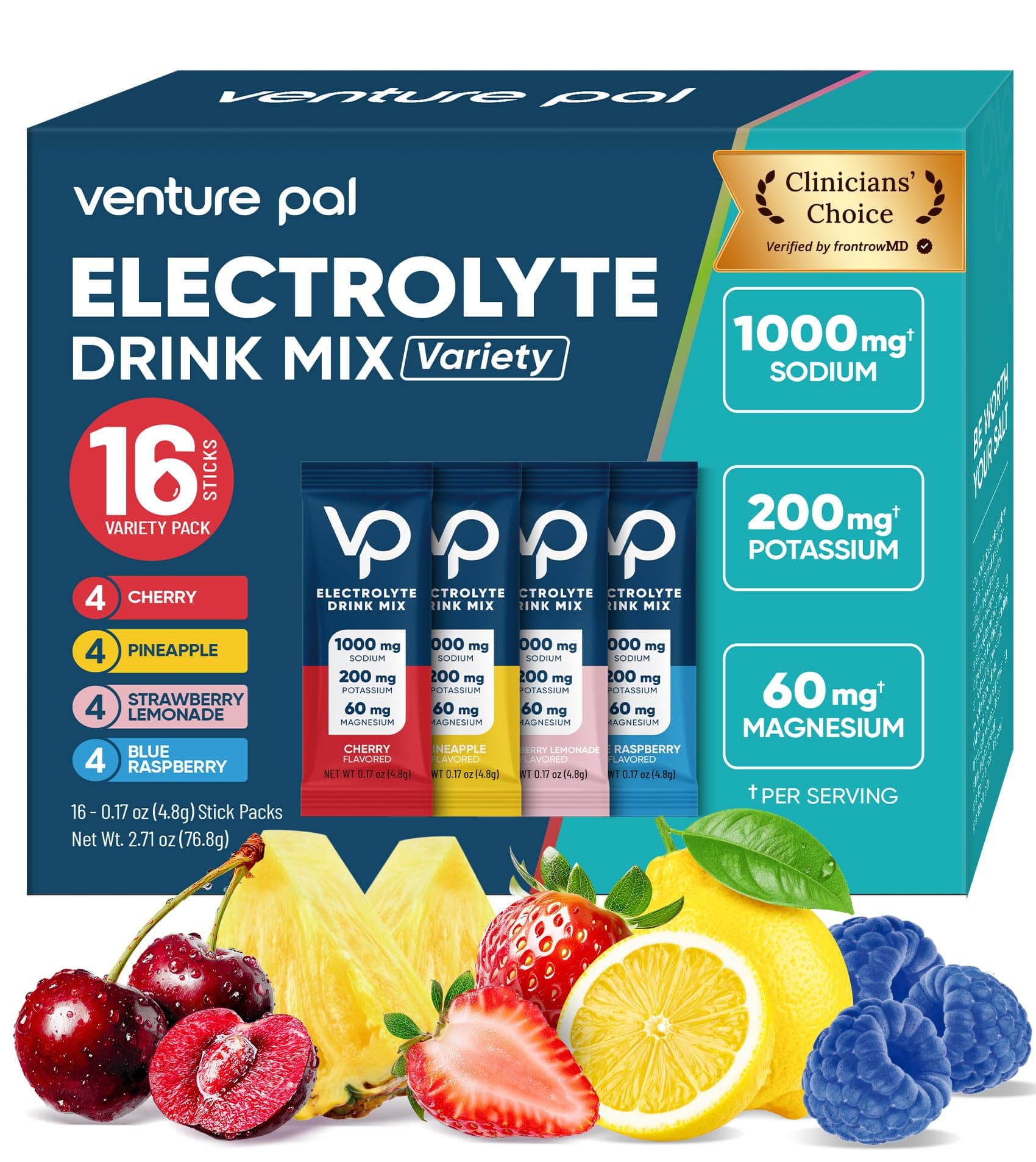 Venture Pal High Sodium Sugar Free Electrolytes Powder