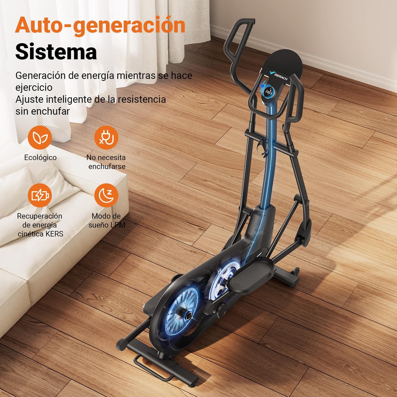 MERACH Umweltfreundlich Crosstrainer für Zuhause mit 47 cm – Bild 3