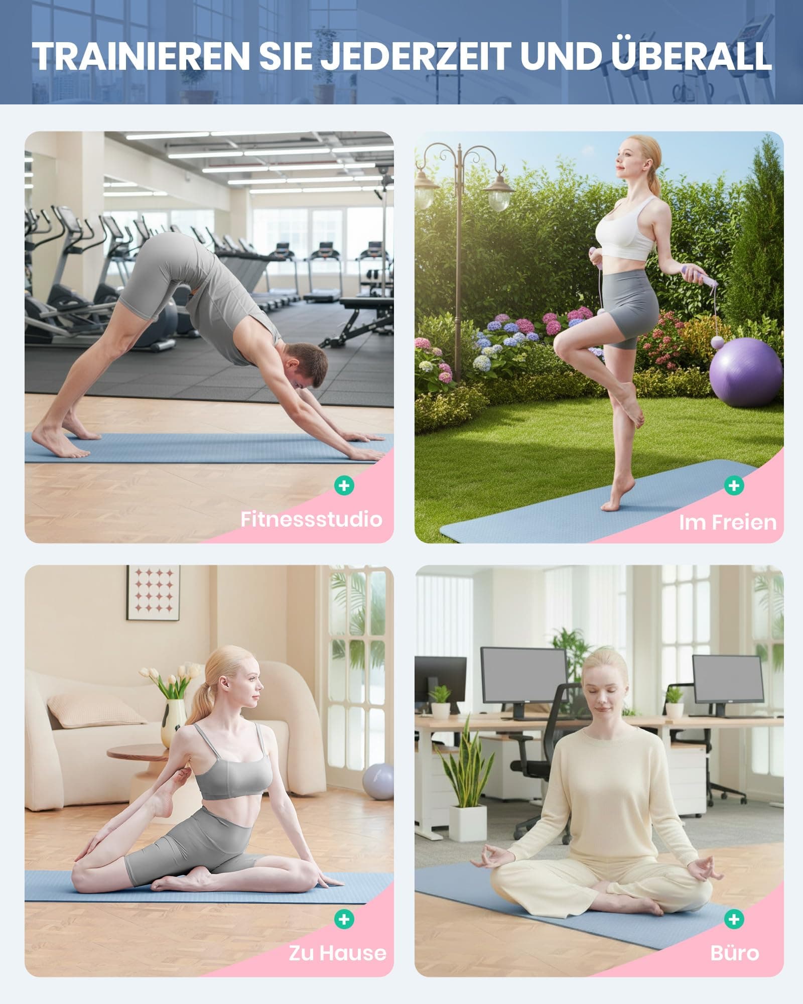 Narwhal Yogamatte Rutschfest Fitnessmatte Umweltfreundliche – Bild 6