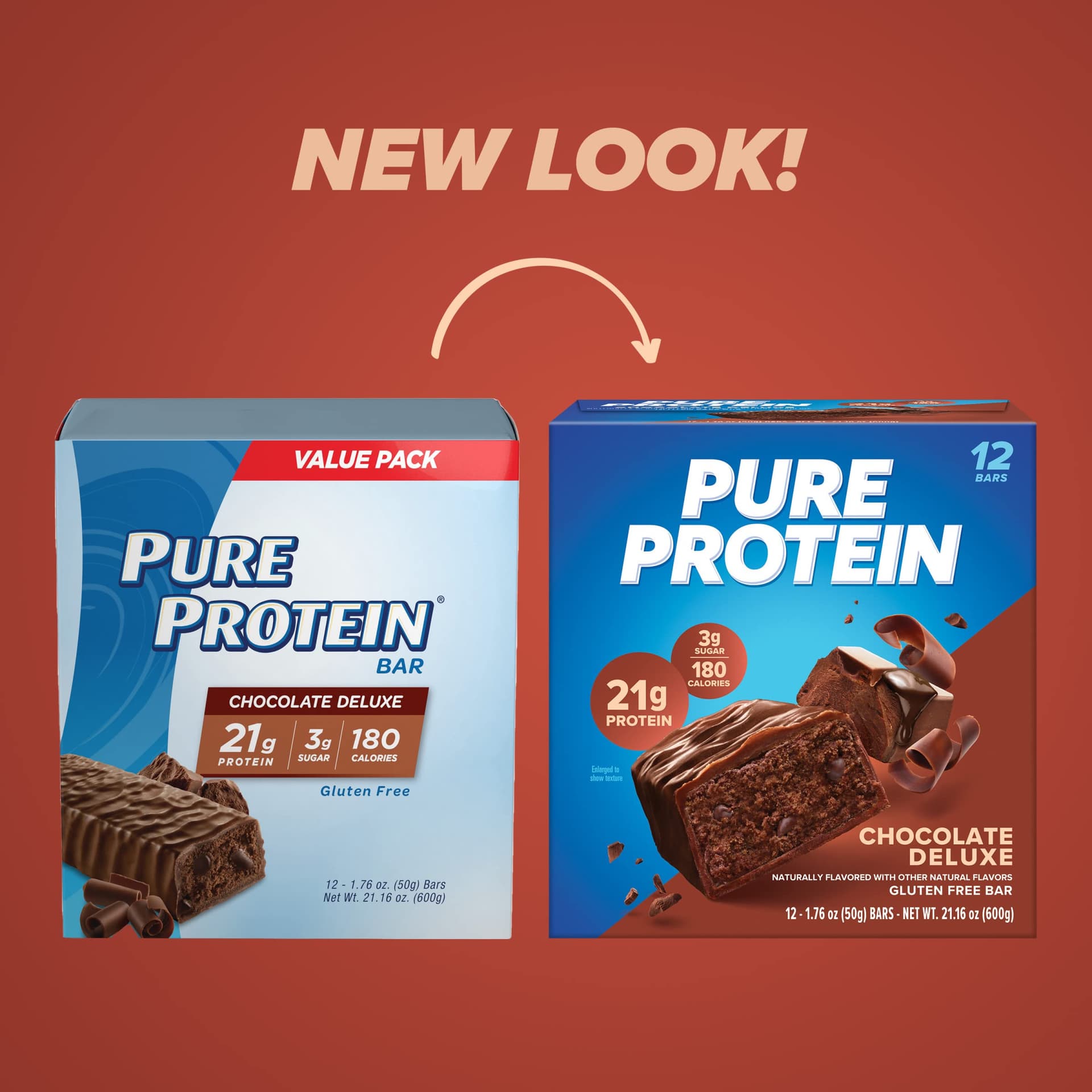 Pure Protein Chocolate Deluxe Protein Bars – 21g – Bild 2