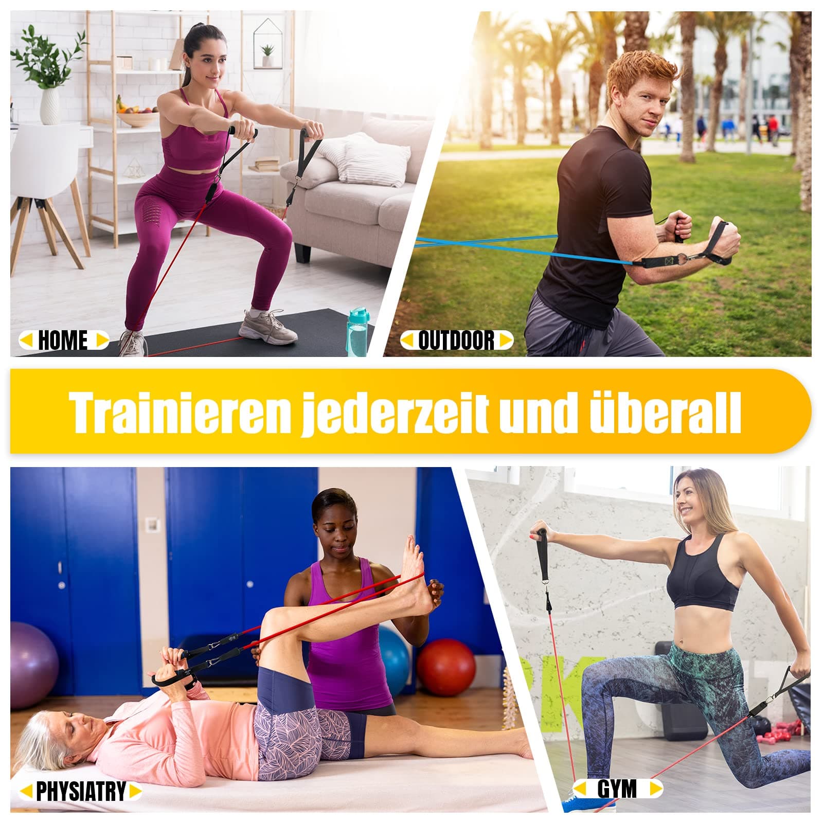Resistance Bands Widerstandsbänder Set – Bild 7
