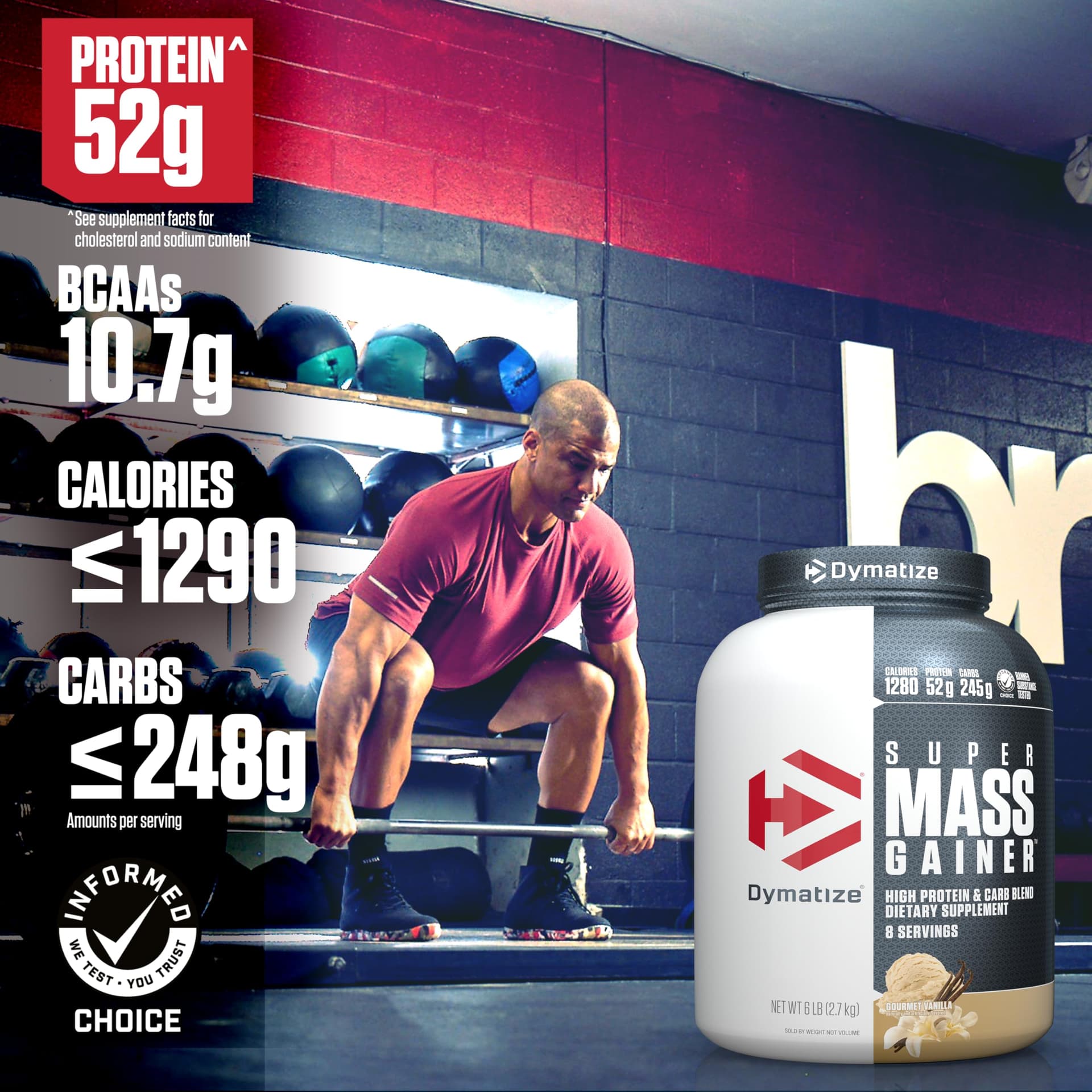 Dymatize Super Mass Gainer Protein Powder, Gourmet Vanilla, 52g – Bild 2