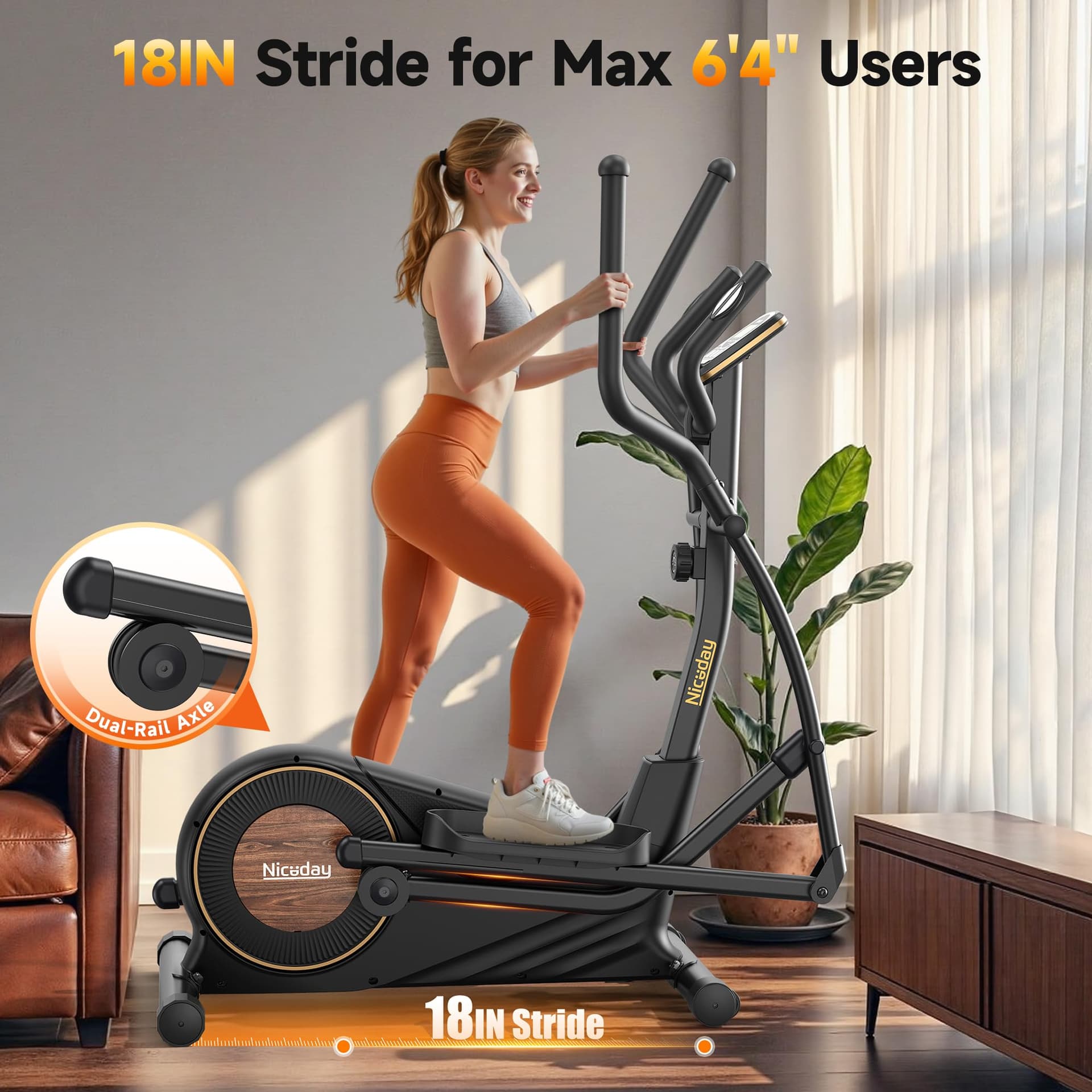 Niceday Elliptical Exercise Machine – Bild 2