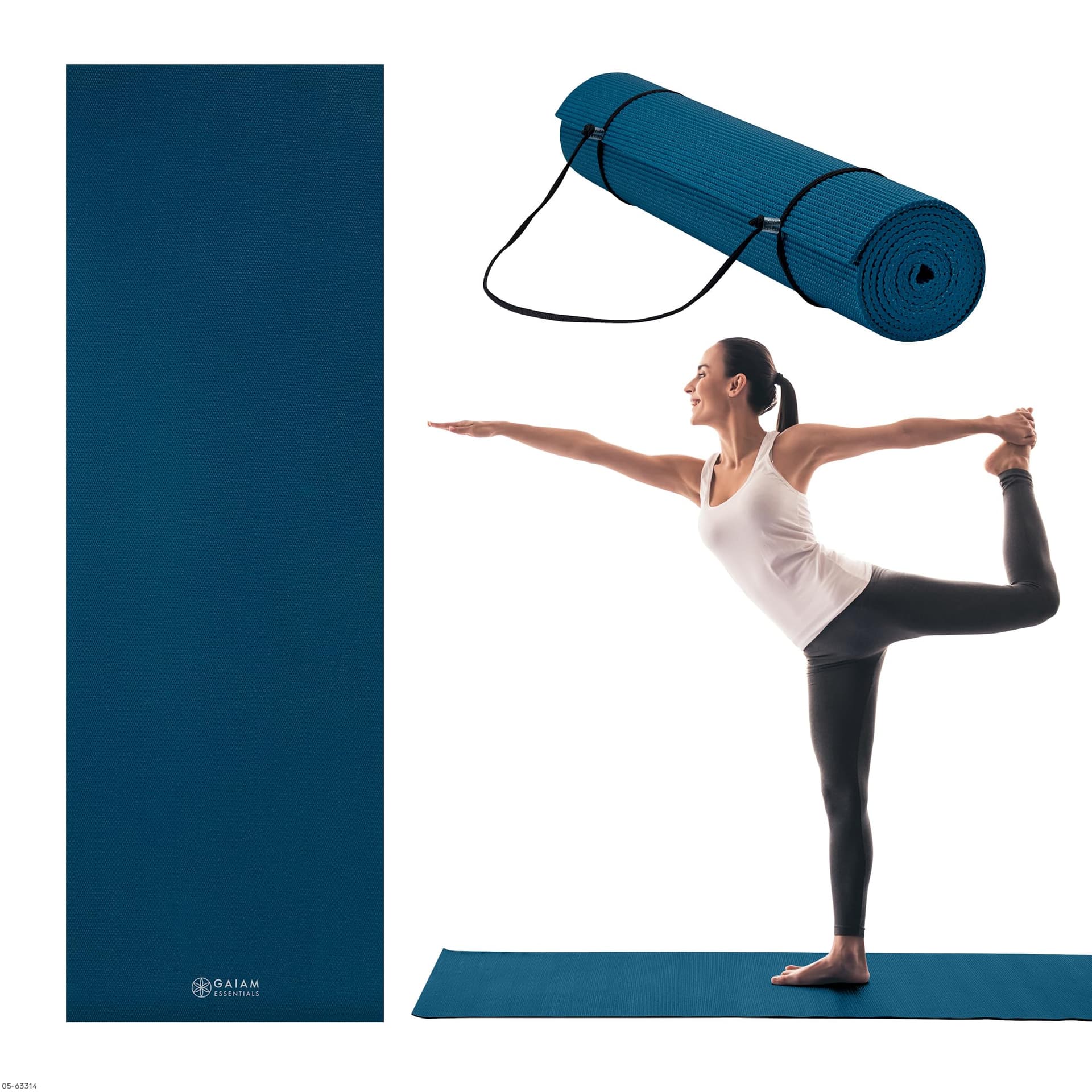 Gaiam Essentials 1/4" Thin (6mm) Yoga & Pilates