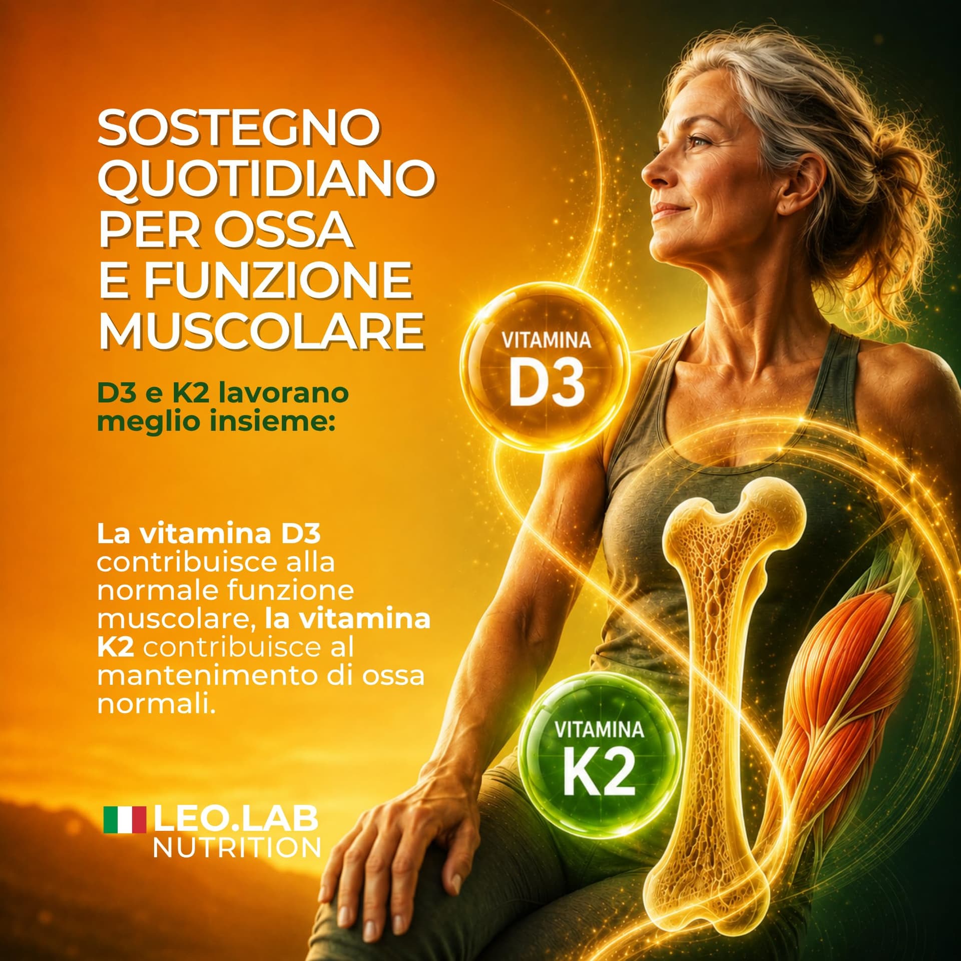 L.E.O LAB Vitamina D3 K2 4000 UI 400 Compresse – Bild 2