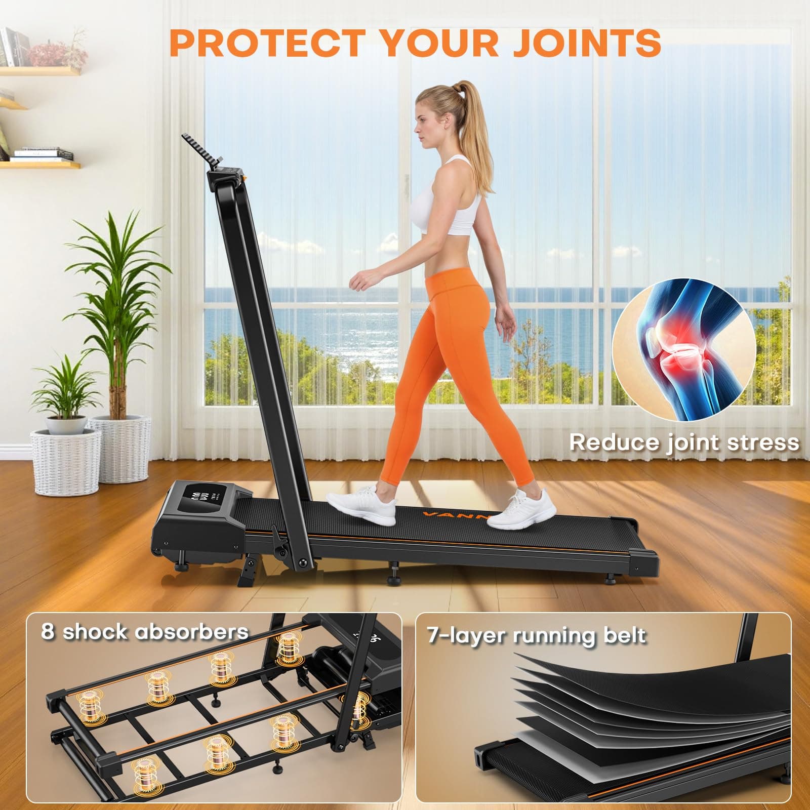 vannect 6 in 1 Folding Treadmill with 12KM/H – Bild 5