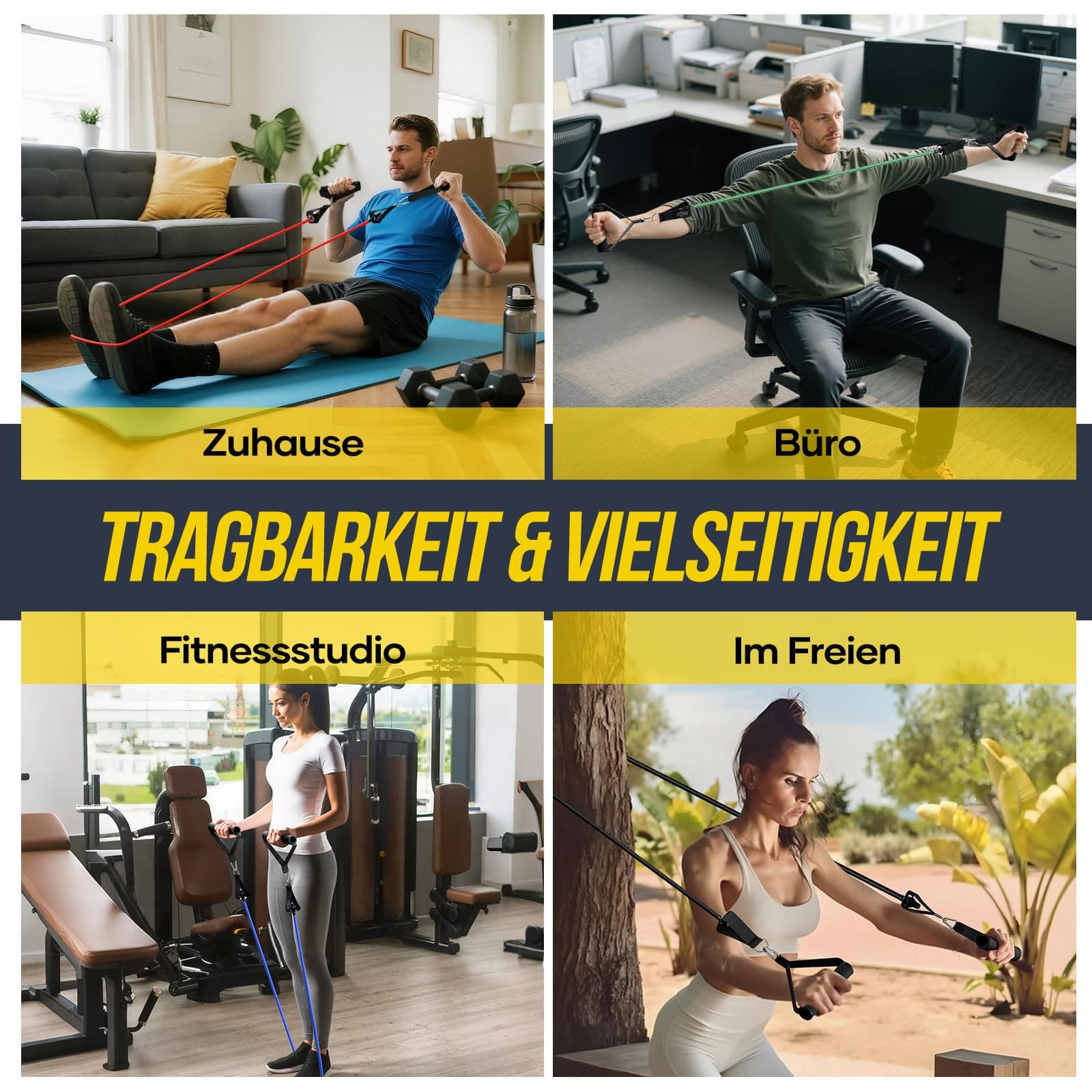 Fokky Fitnessbänder Resistance Bands Set – Bild 8